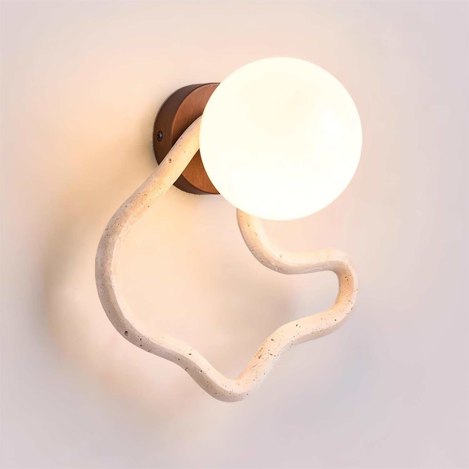Ritta Cute Wall Lamp Travertine Wave-like - Letslighting