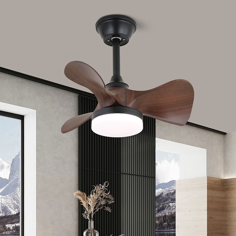 Ventilador de Techo Arden Minimalista de Madera Negra con Luz y mando a distancia