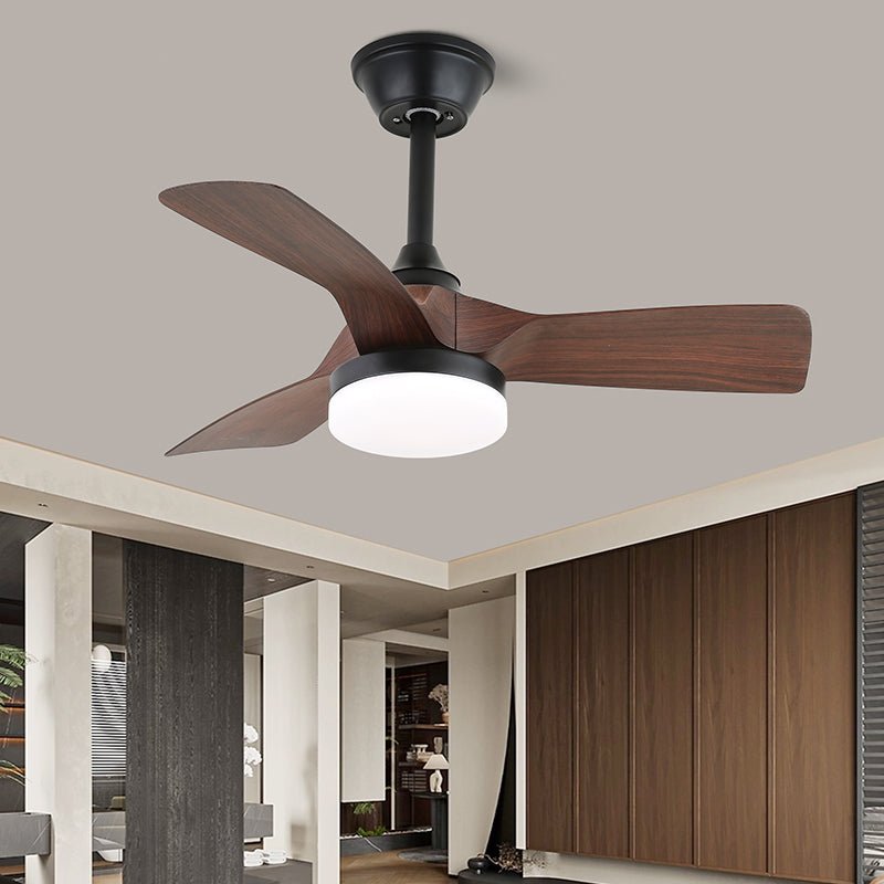 Ventilador de Techo Arden Minimalista de Madera Negra con Luz LED integrada