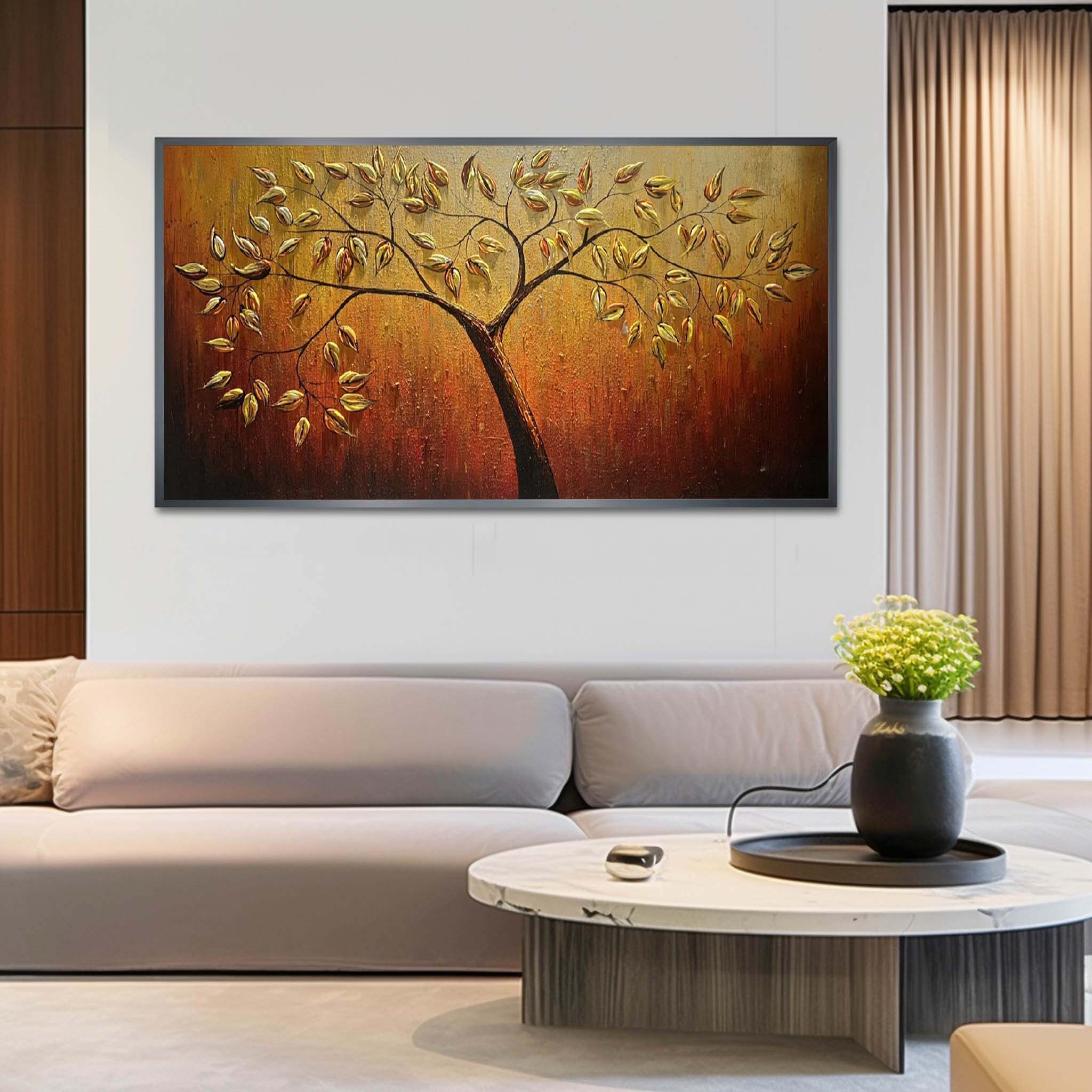 Rowan Arte en Yeso Pintura Arte Mural con Textura - Letslighting