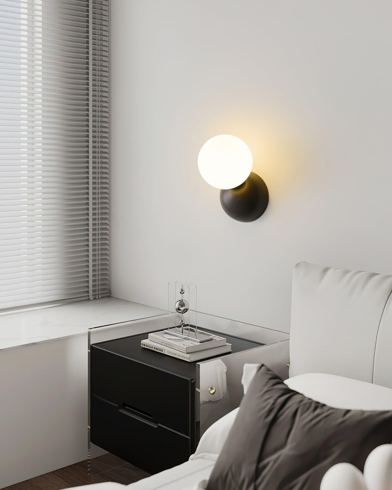 Lysola Sphere Glass Brass Wall Light - Letslighting