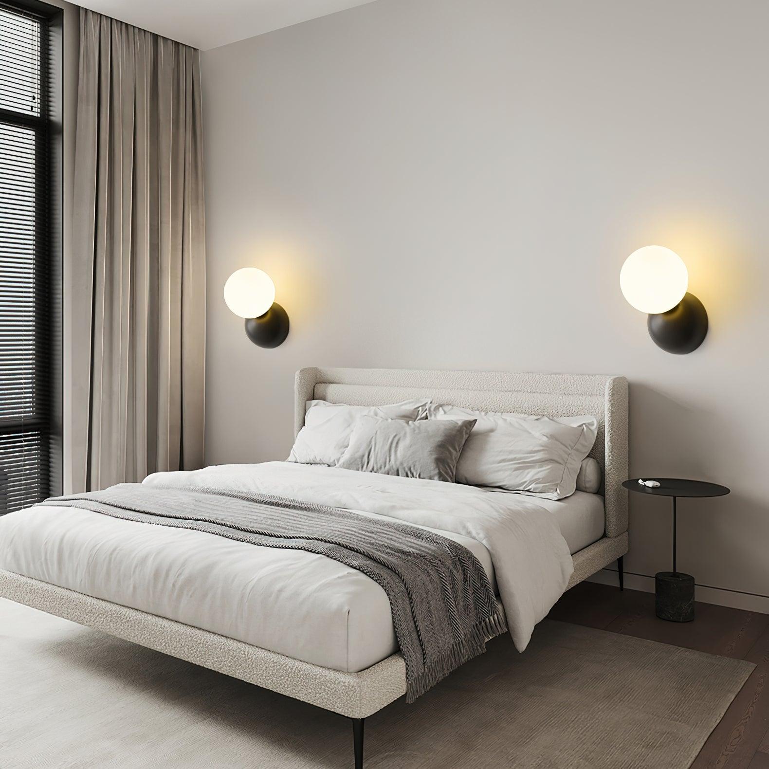 Lysola Sphere Glass Brass Wall Light - Letslighting