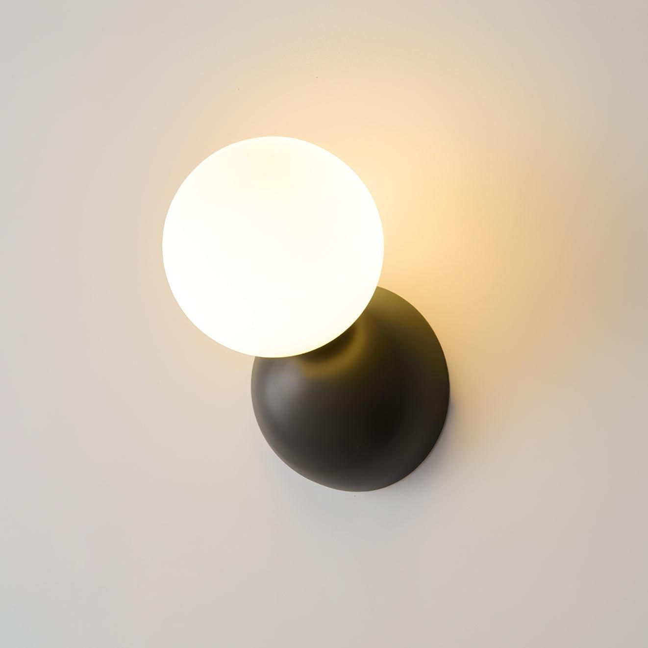 Lysola Sphere Glass Brass Wall Light - Letslighting