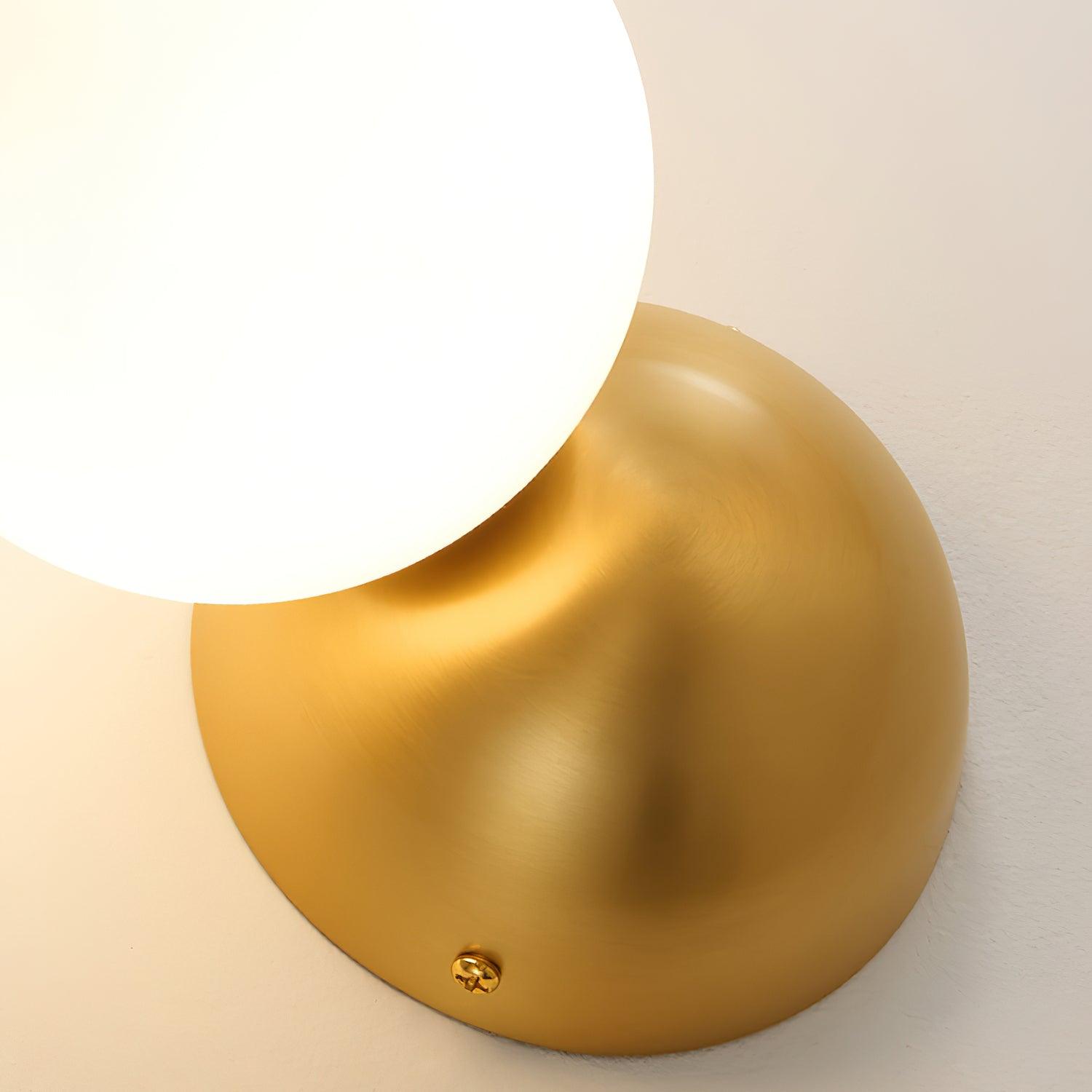 Lysola Sphere Glass Brass Wall Light - Letslighting