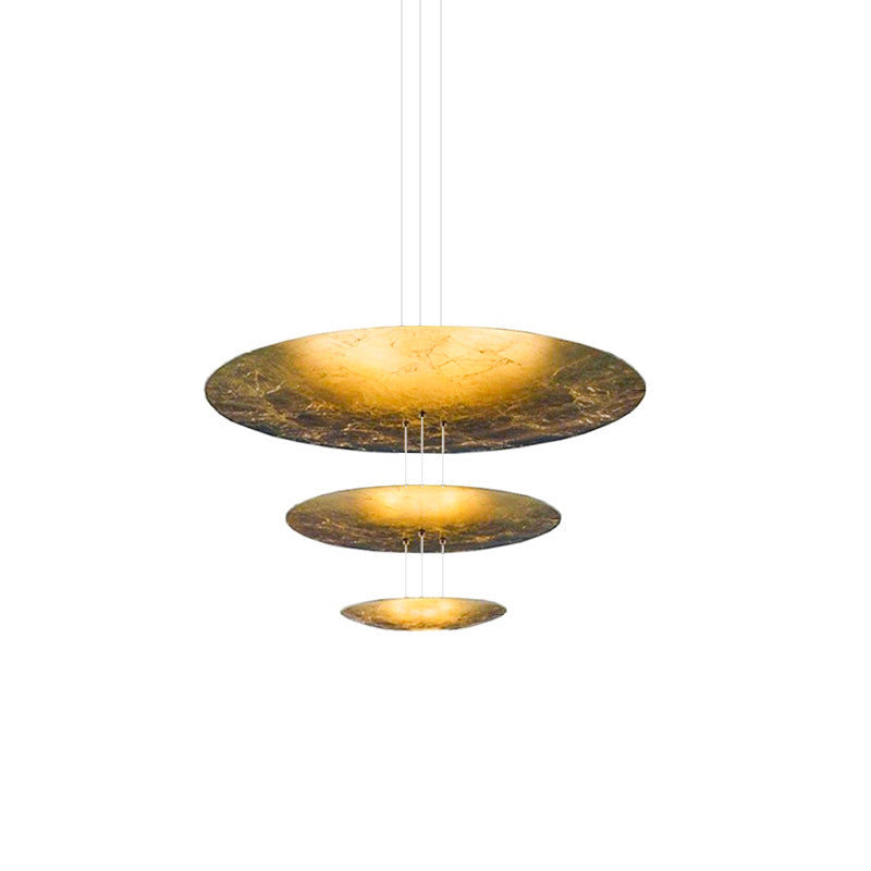 Zathaara Layered Gold Foil Pendant Light - Letslighting