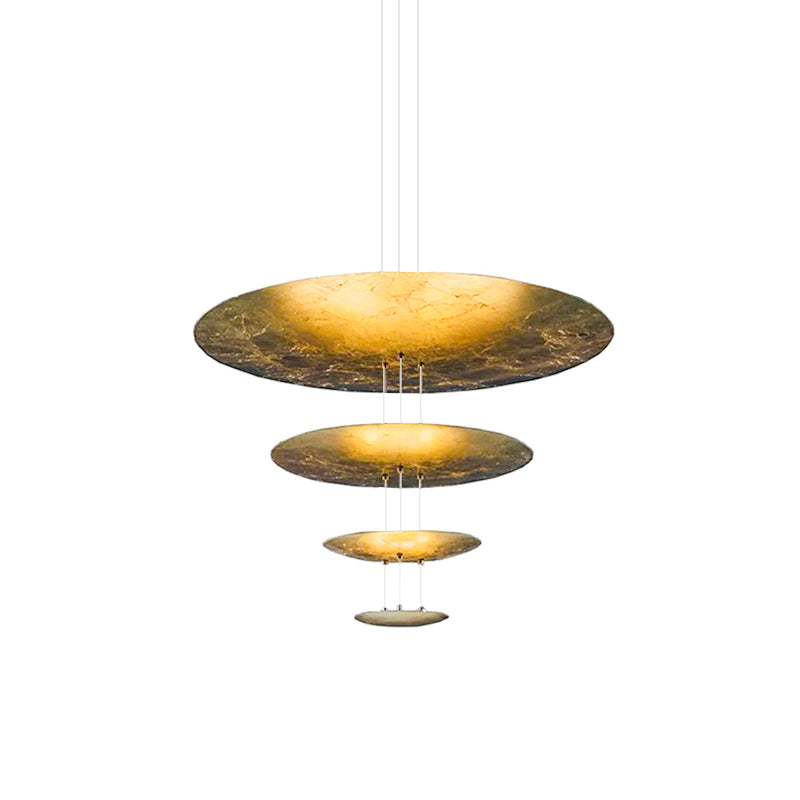Zathaara Layered Gold Foil Pendant Light - Letslighting