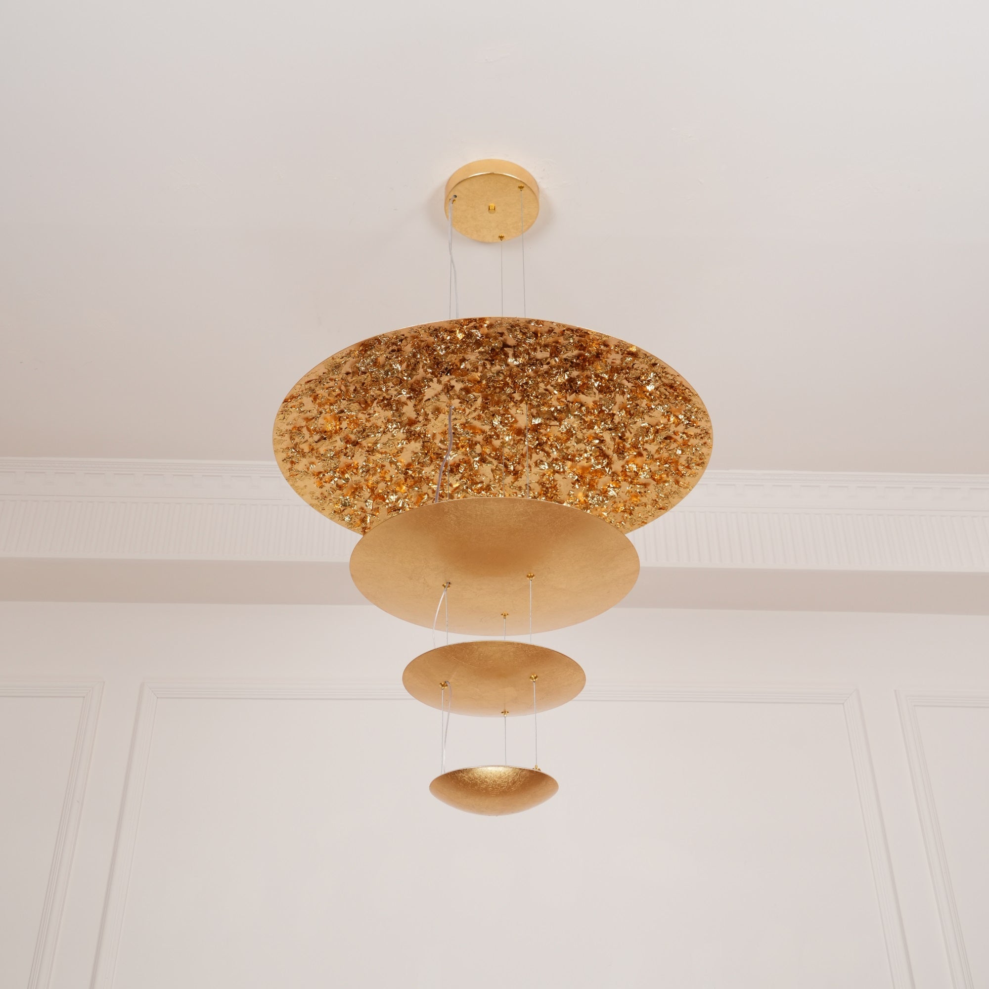 Zathaara Layered Gold Foil Pendant Light - Letslighting