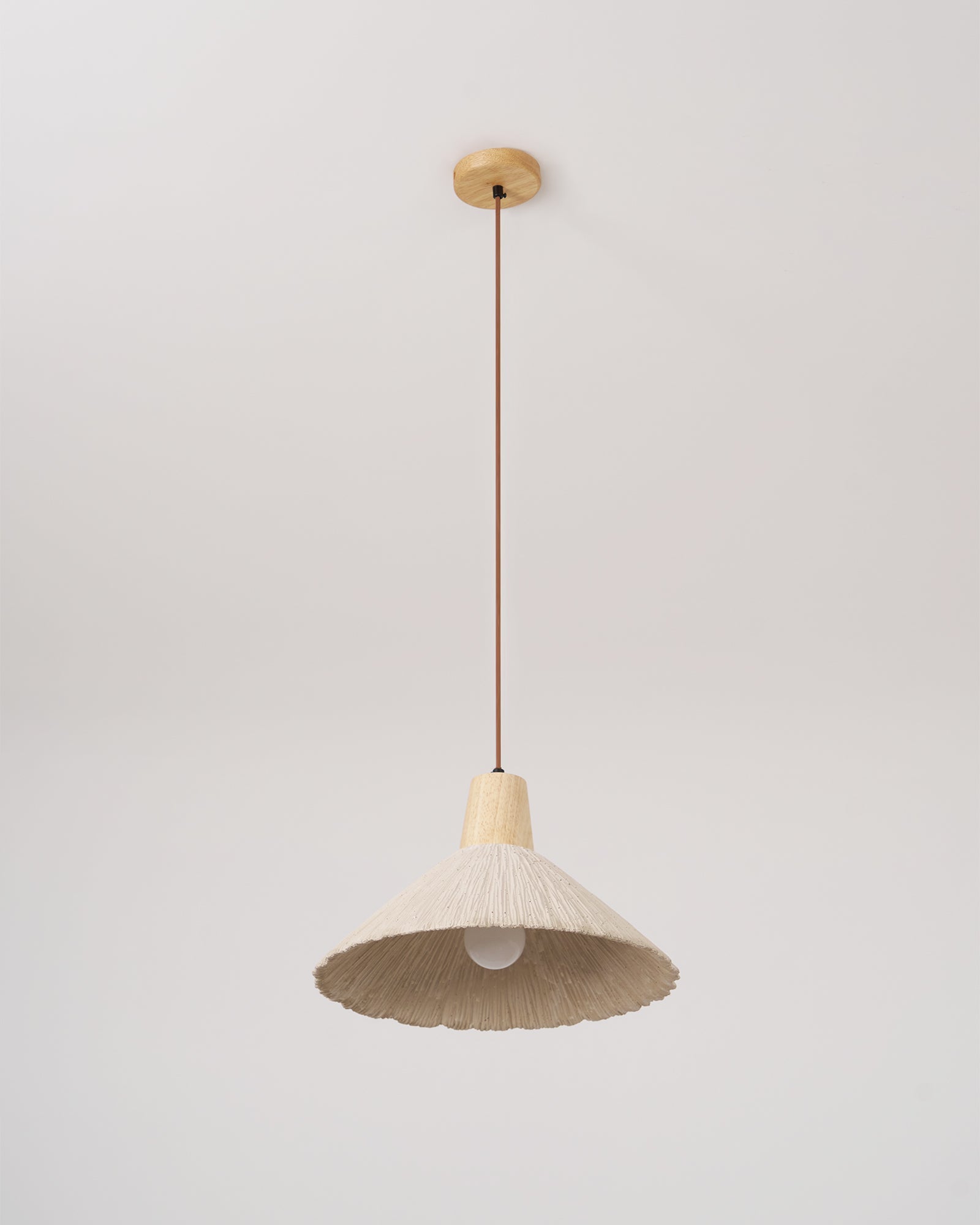 Concrete Pleated Pendant Lamp - Letslighting