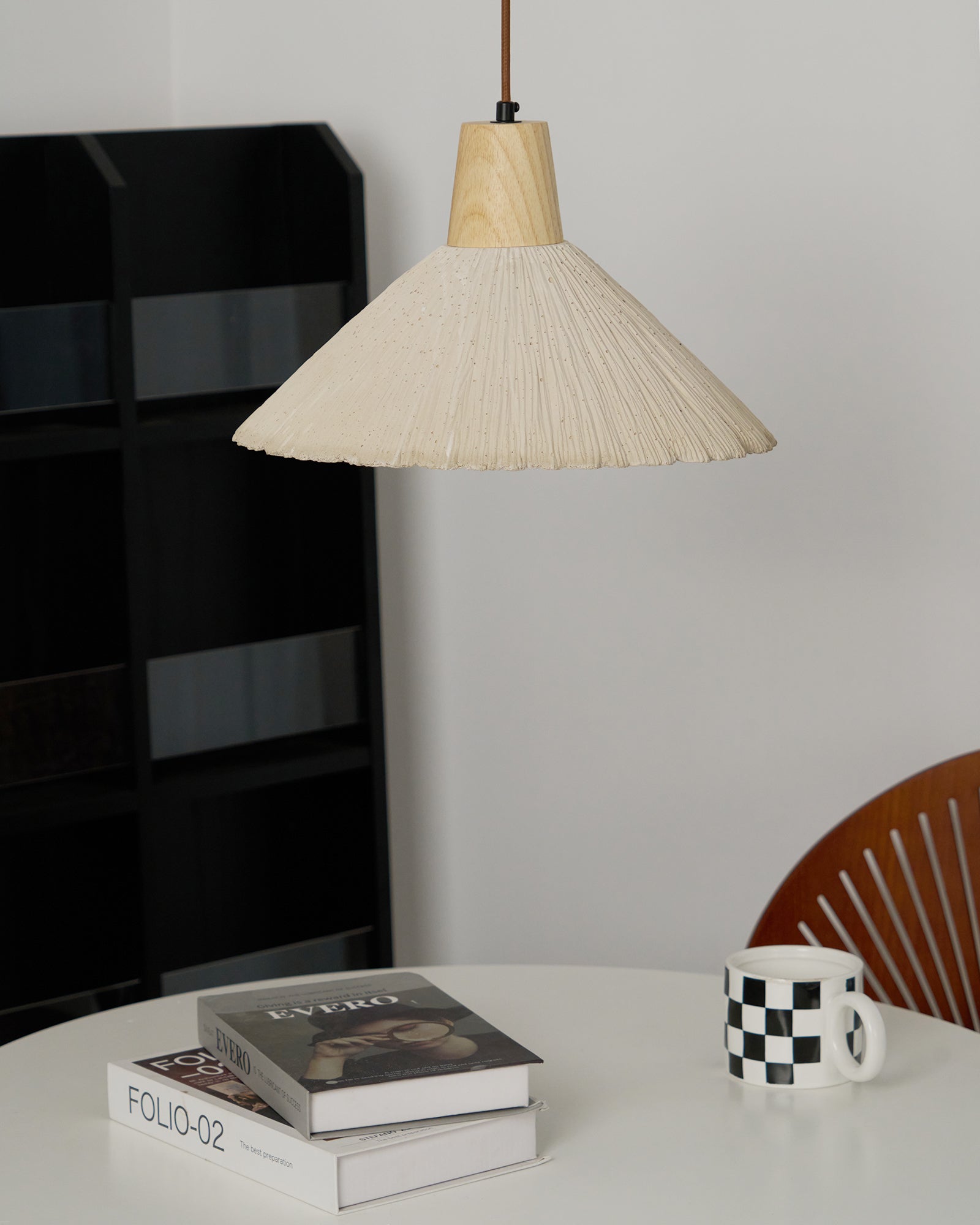 Concrete Pleated Pendant Lamp - Letslighting