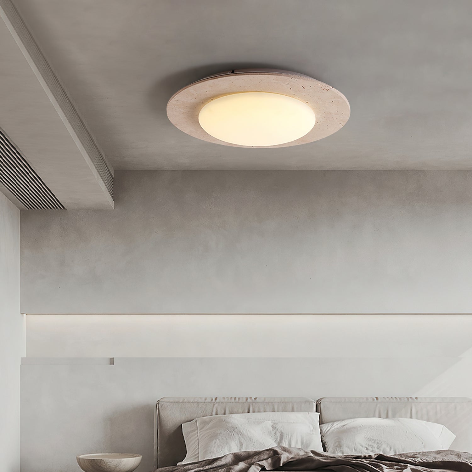 Arsoror Flush-Mount Travertine Ceiling Light - Letslighting