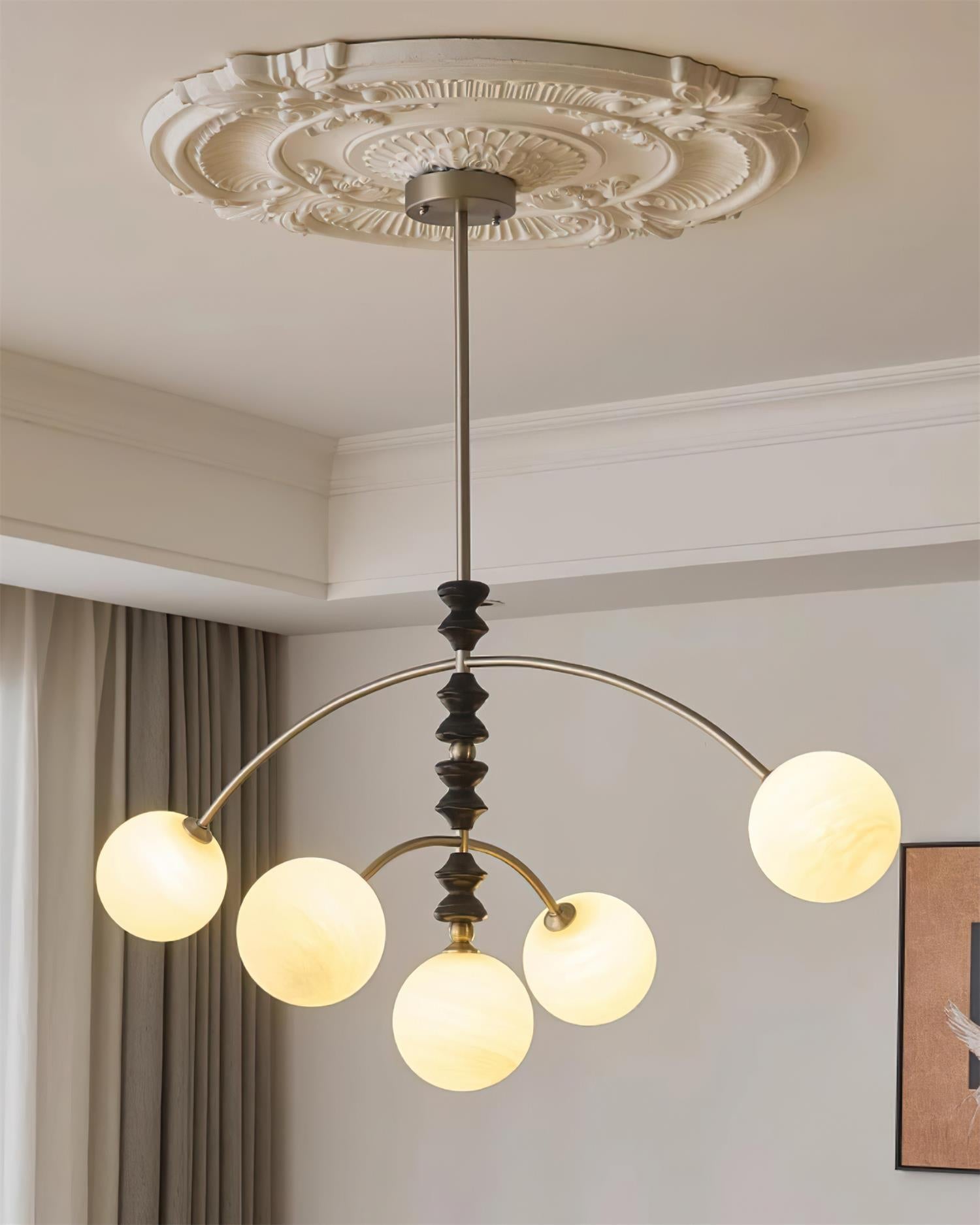 Veyra Chandelier Imitation Alabaster - Letslighting