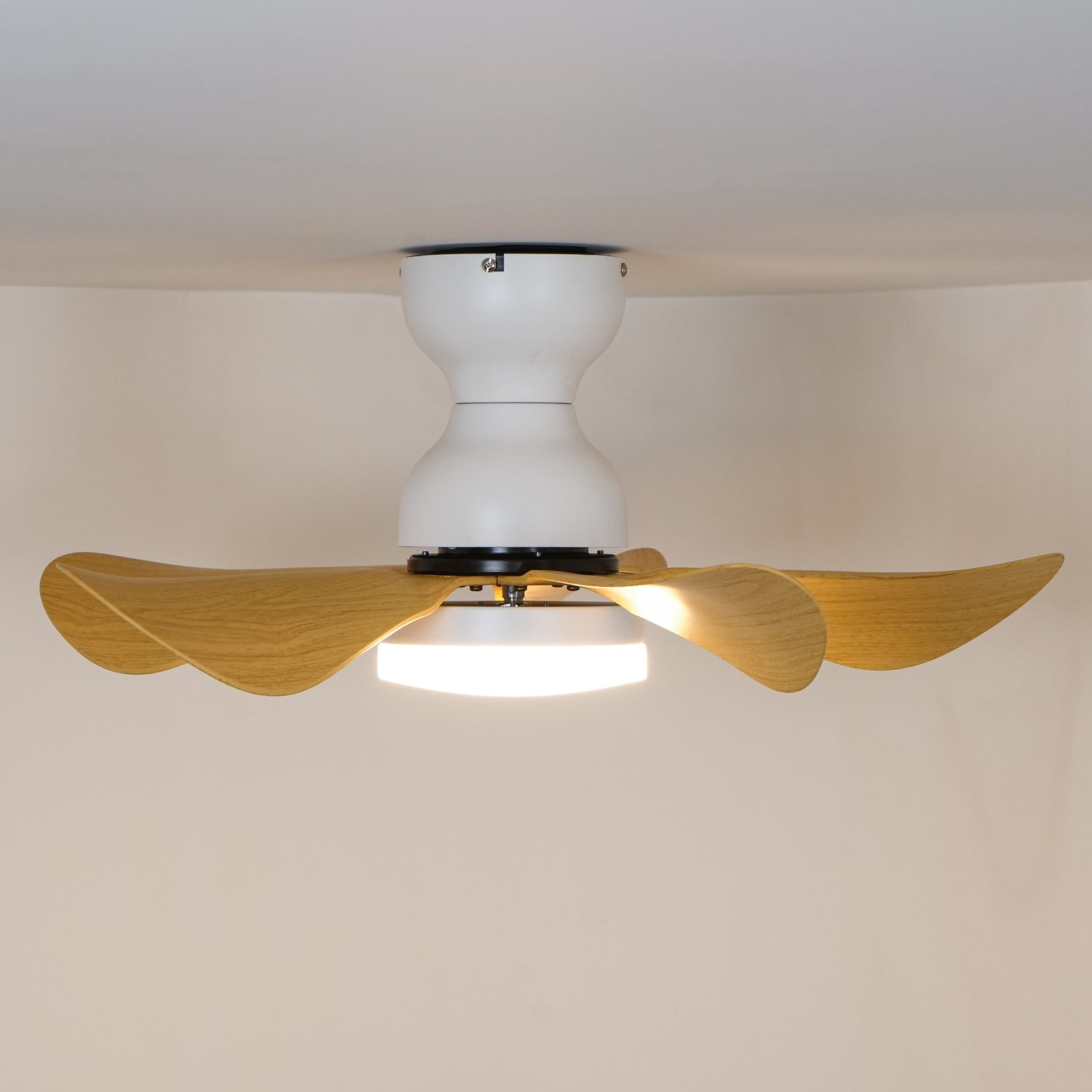 Lámpara Ventilador de Techo Callen de Madera, acabado Negro