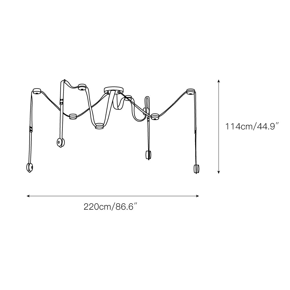 Elraearis Modern Minimalist LED Leather Alabaster Chandelier - Lamp Copper