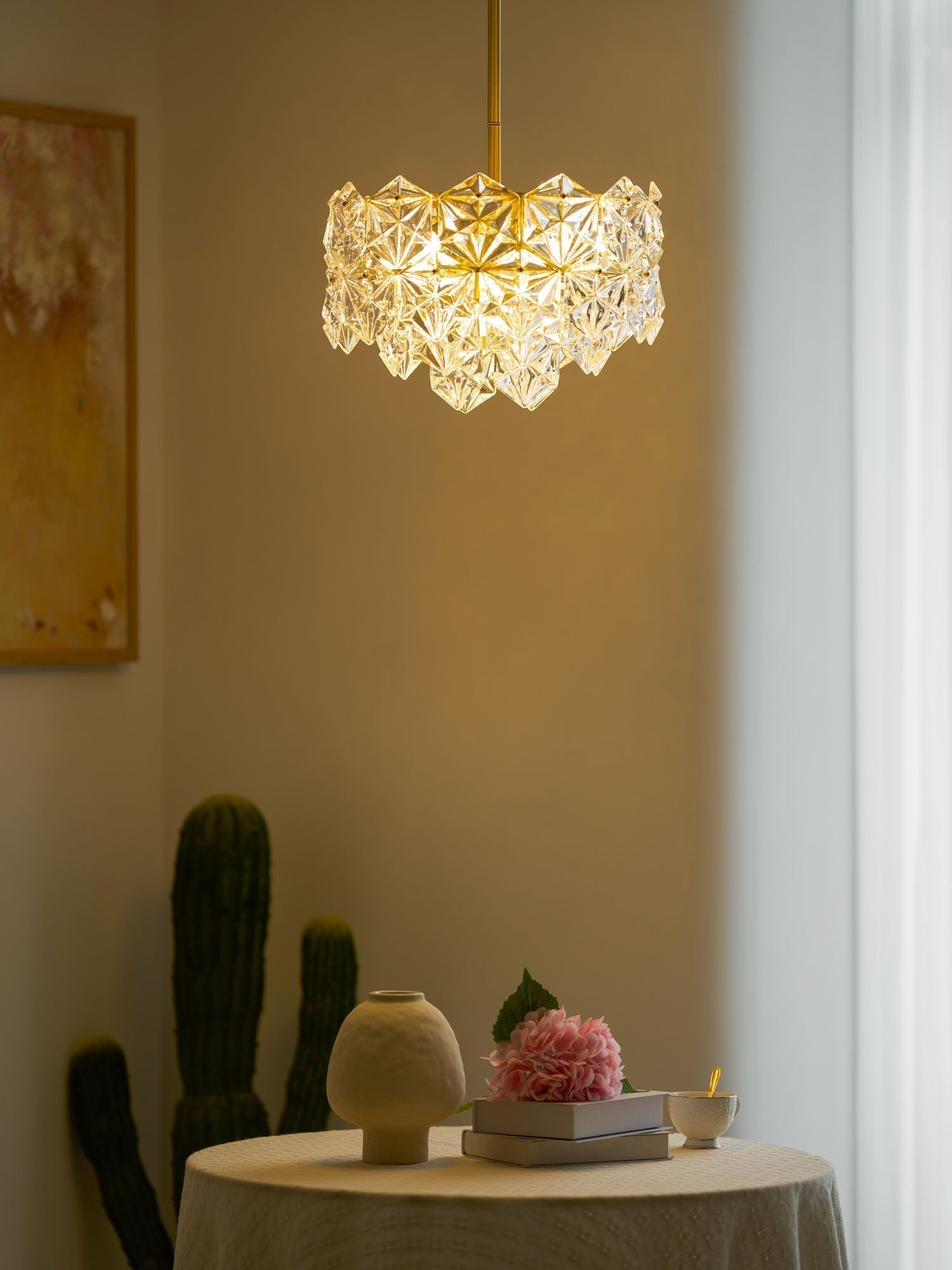 Snowflake Glass Chandelier - Letslighting