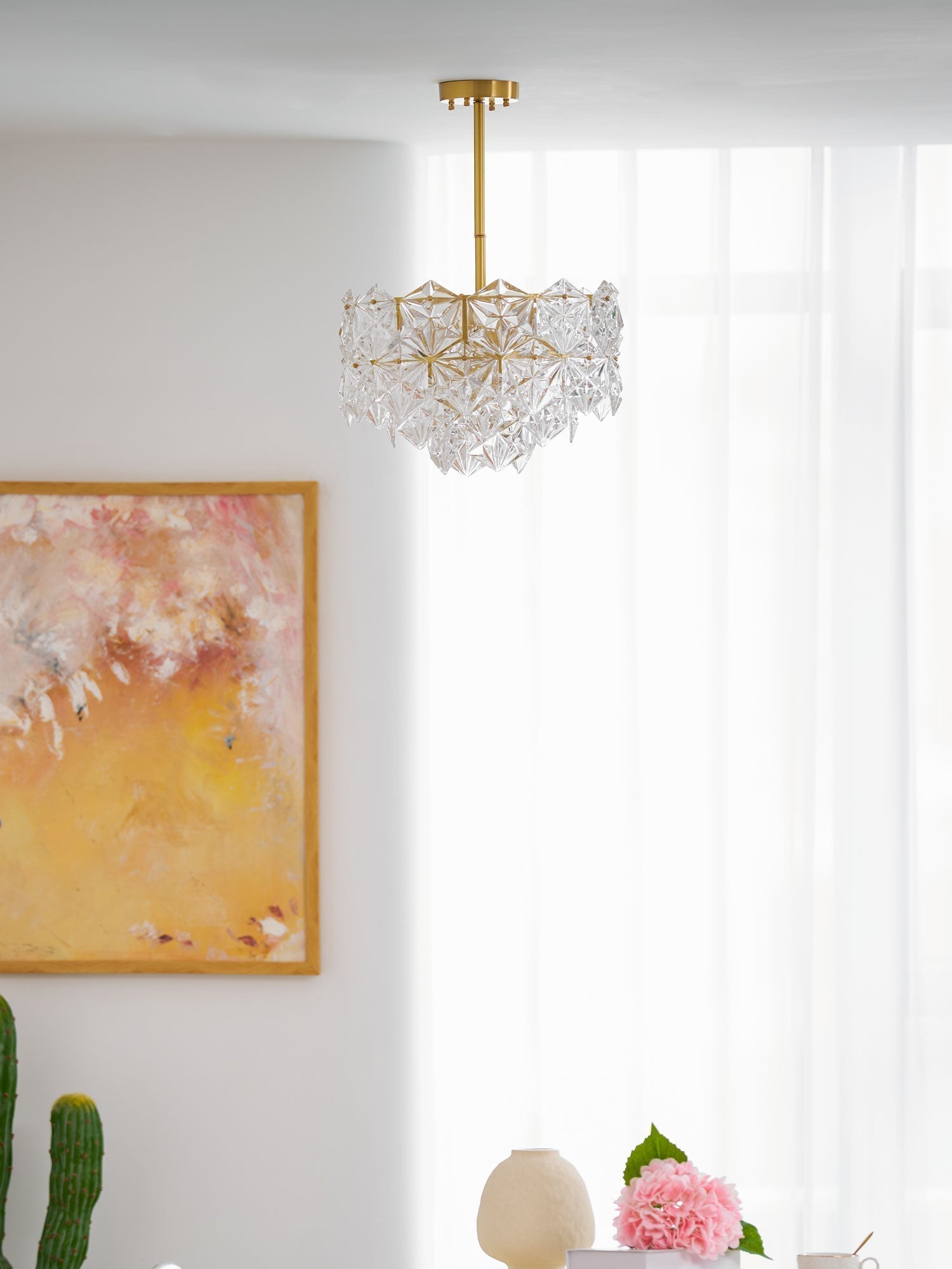 Snowflake Glass Chandelier - Letslighting