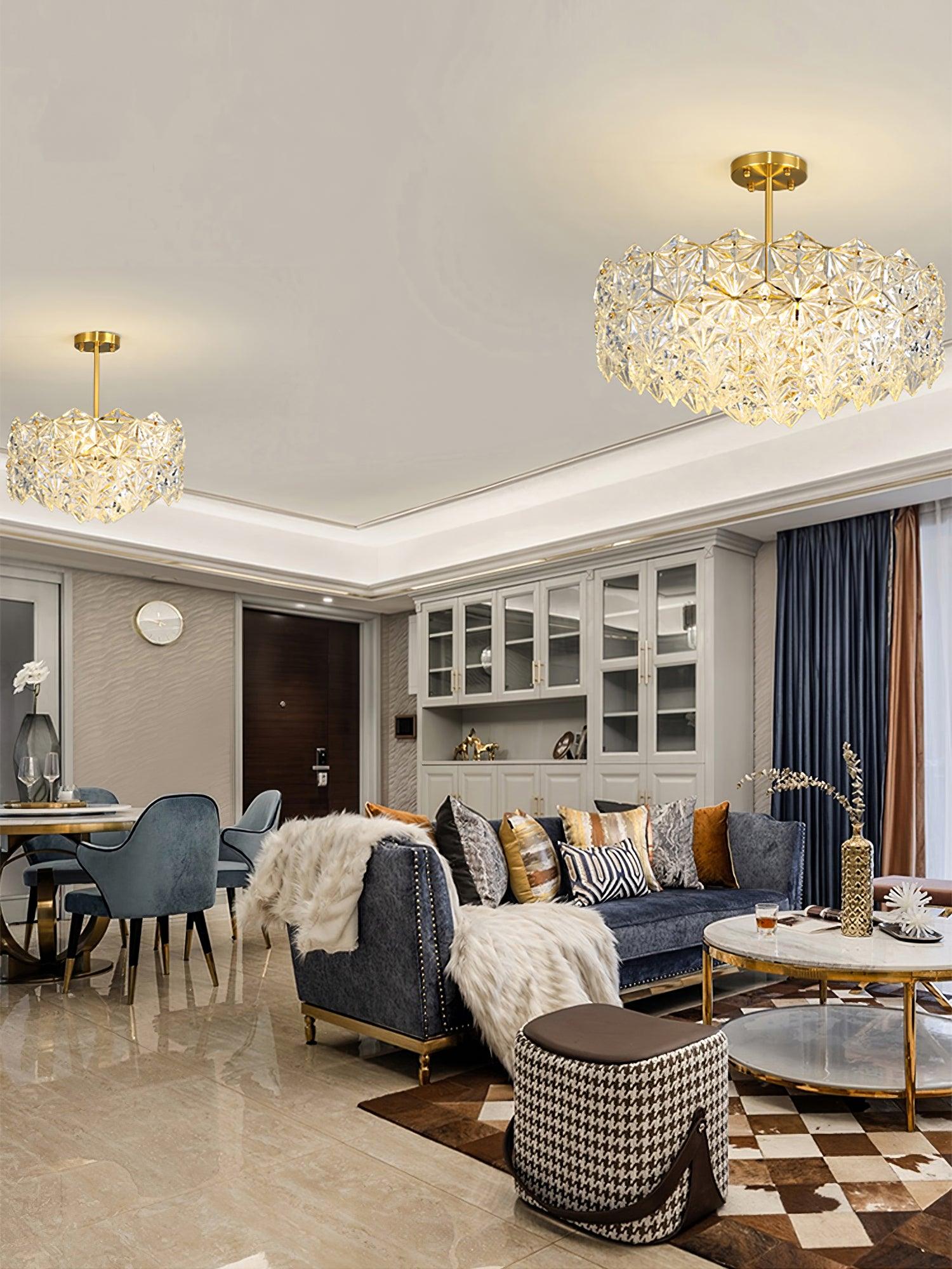 Snowflake Glass Chandelier - Letslighting