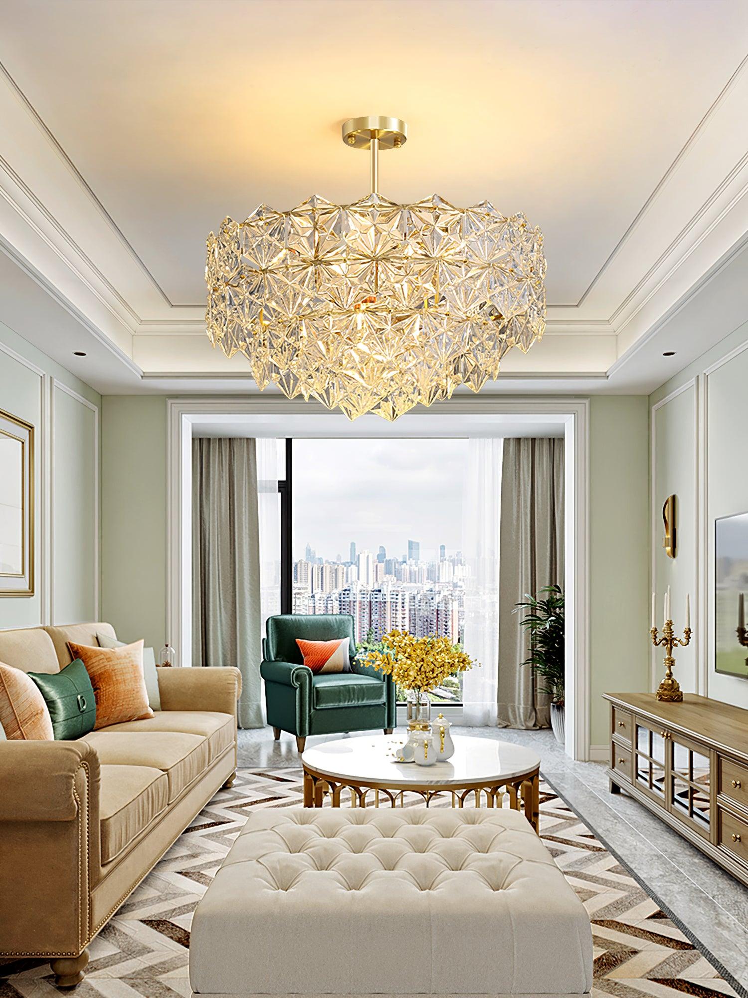Snowflake Glass Chandelier - Letslighting