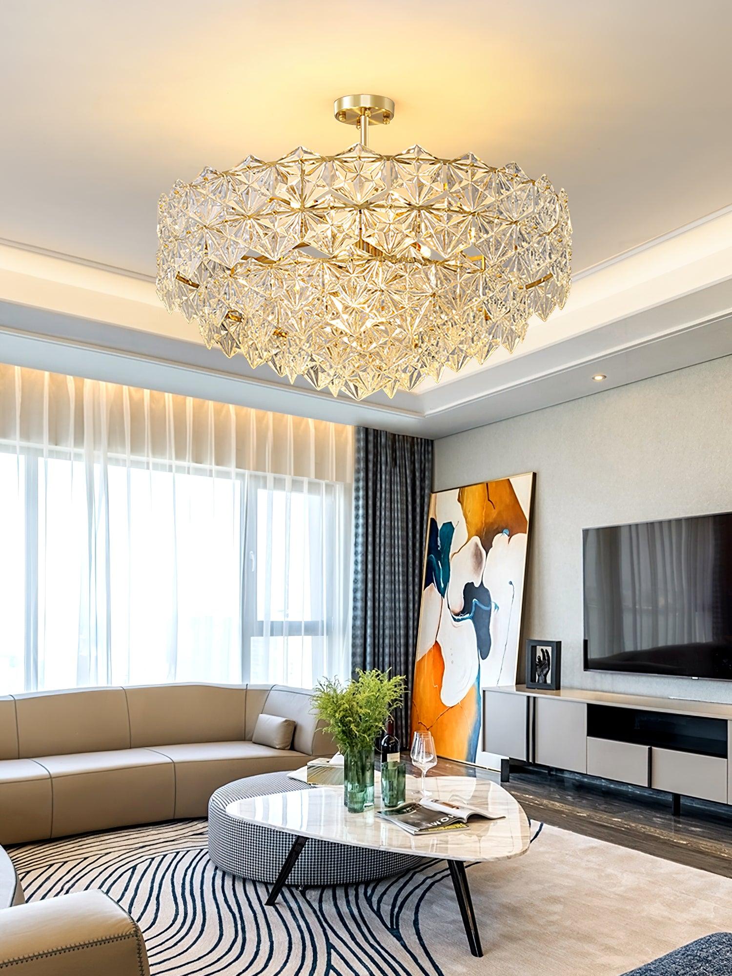 Snowflake Glass Chandelier - Letslighting