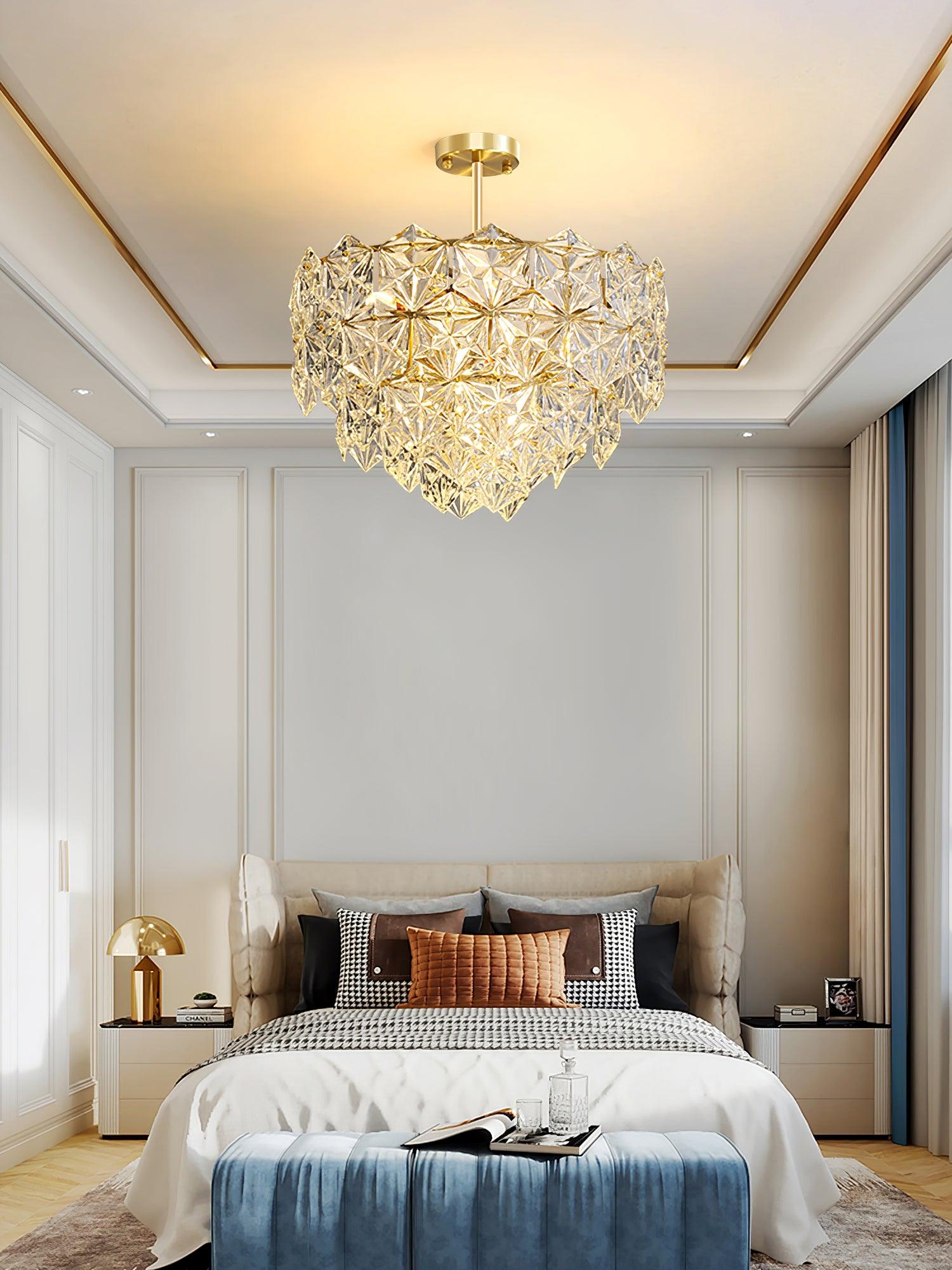 Snowflake Glass Chandelier - Letslighting
