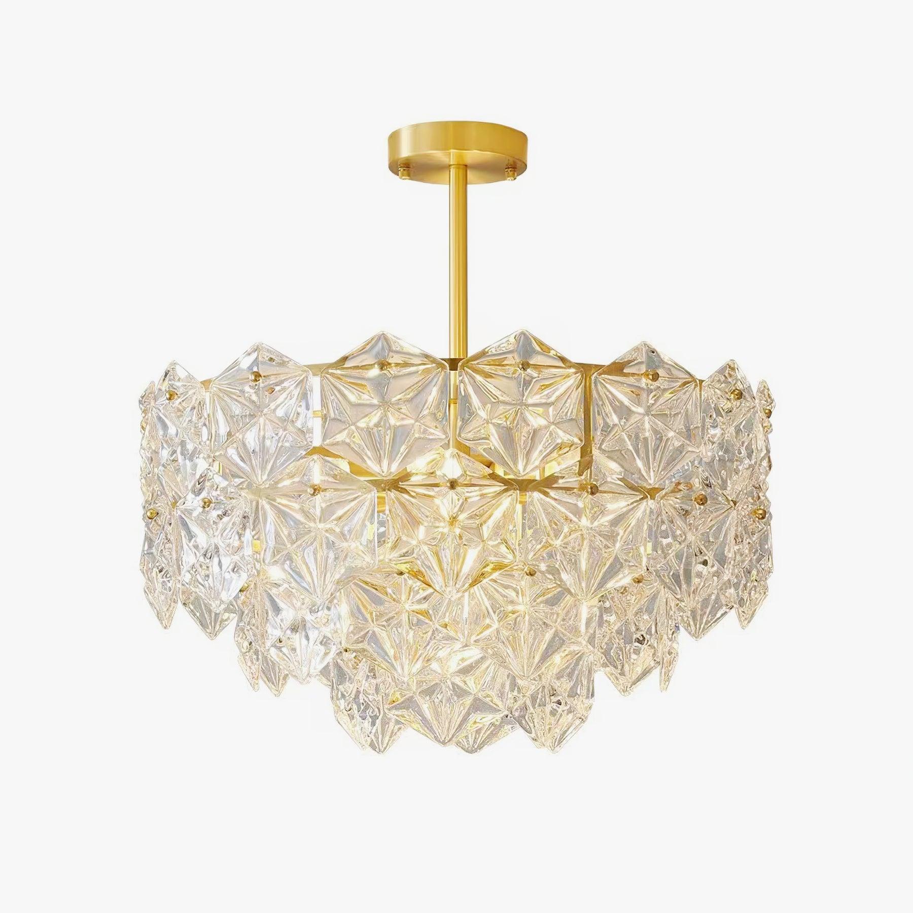 Snowflake Glass Chandelier - Letslighting