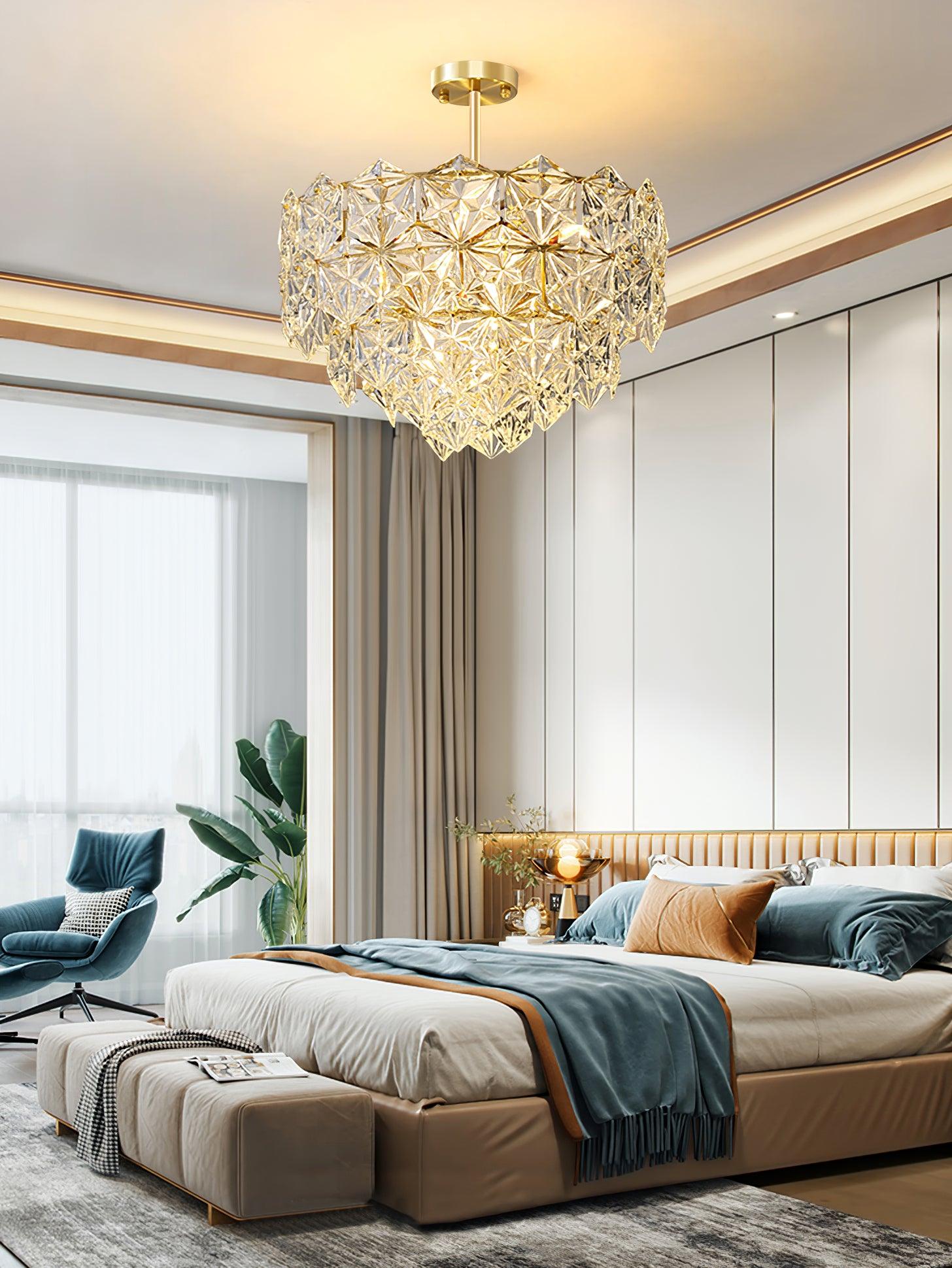 Snowflake Glass Chandelier - Letslighting