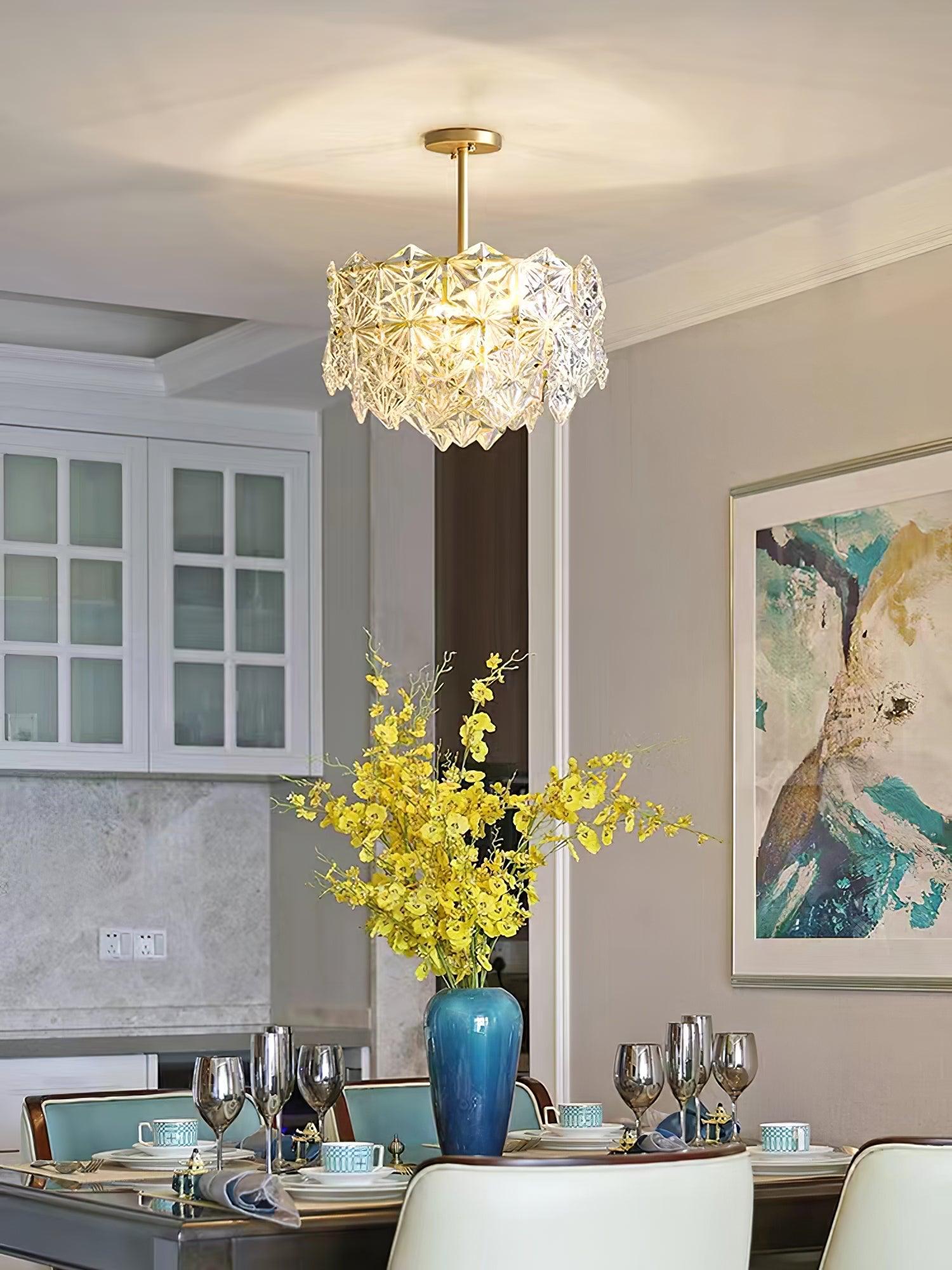 Snowflake Glass Chandelier - Letslighting