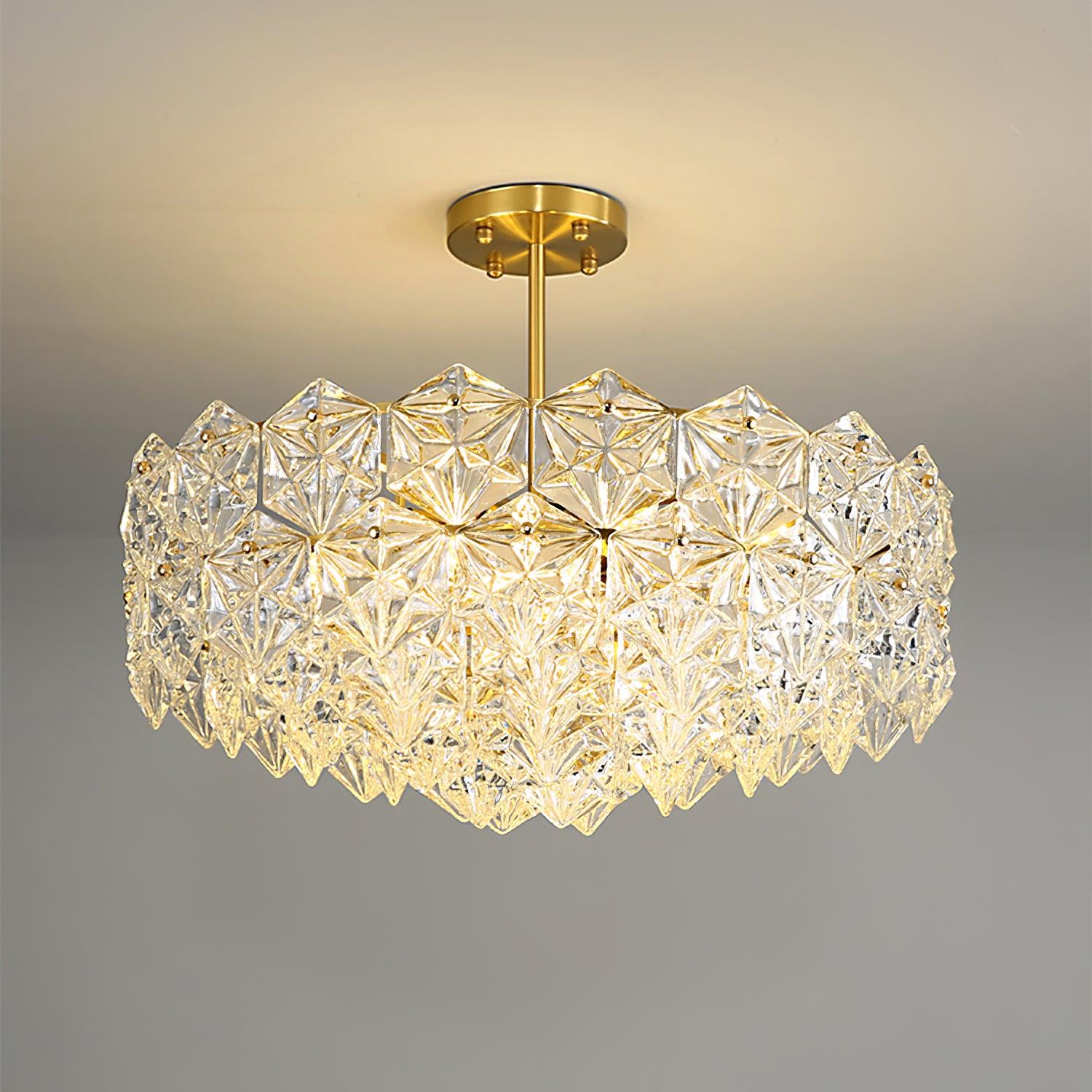 Snowflake Glass Chandelier - Letslighting