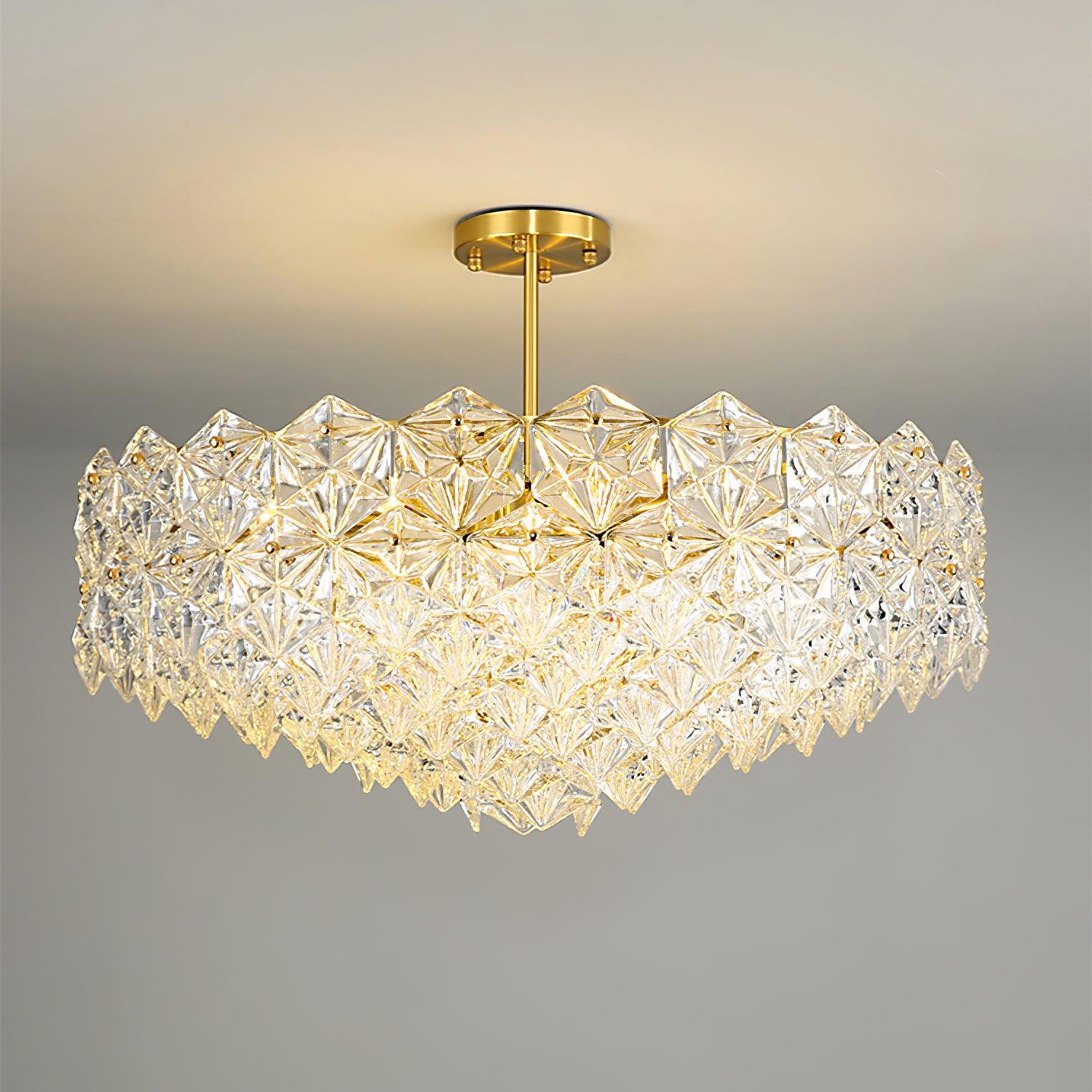 Snowflake Glass Chandelier - Letslighting