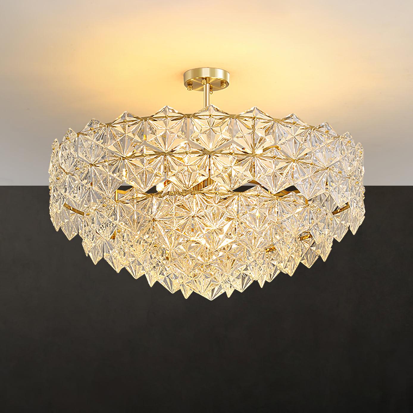 Snowflake Glass Chandelier - Letslighting