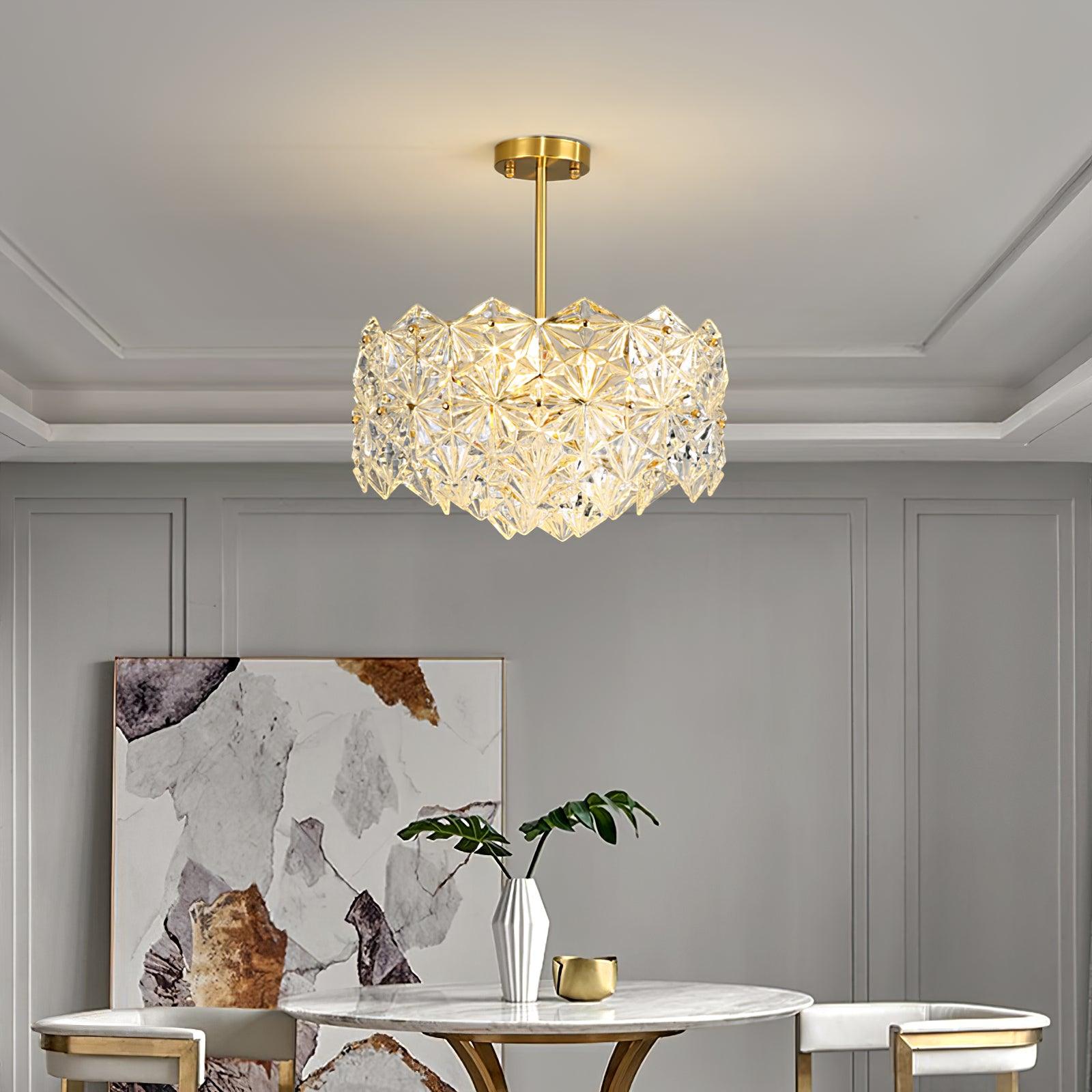 Snowflake Glass Chandelier - Letslighting