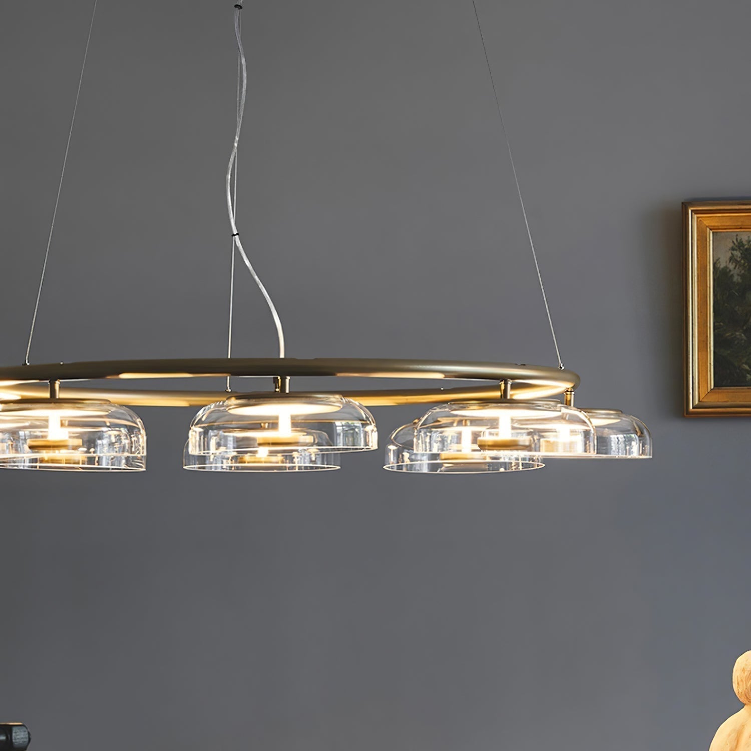 Aethera Circular Glass Chandelier - Letslighting