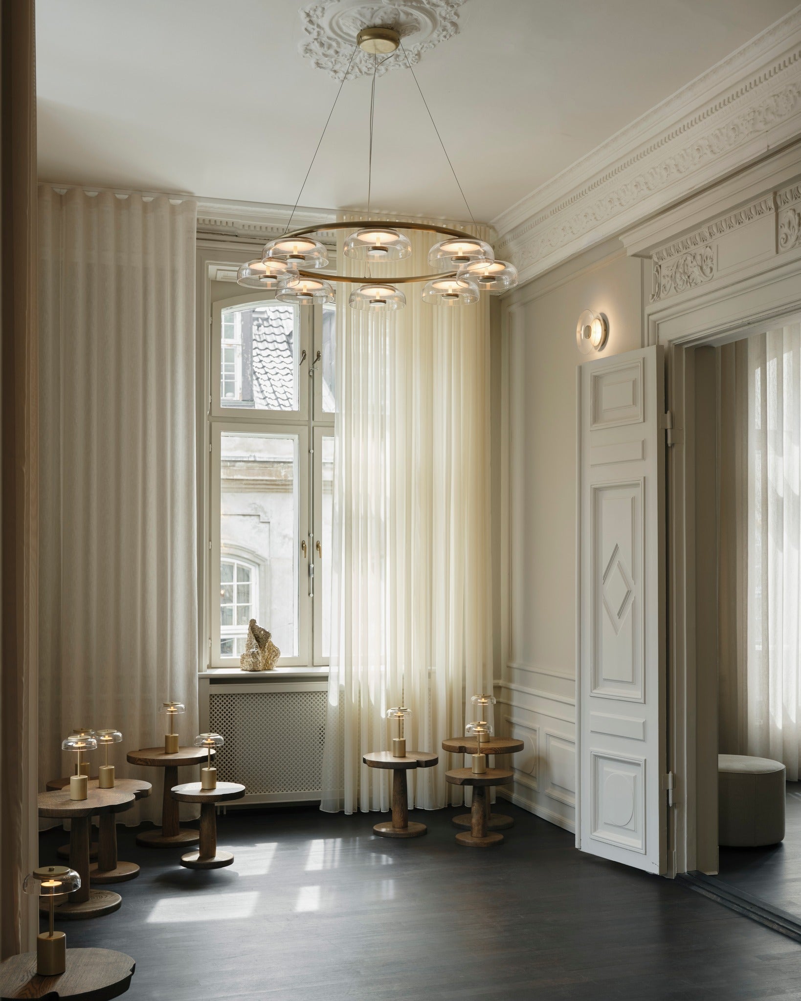 Aethera Circular Glass Chandelier - Letslighting