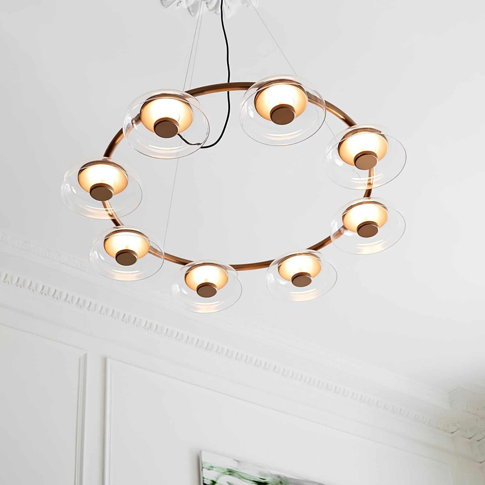 Aethera Circular Glass Chandelier - Letslighting