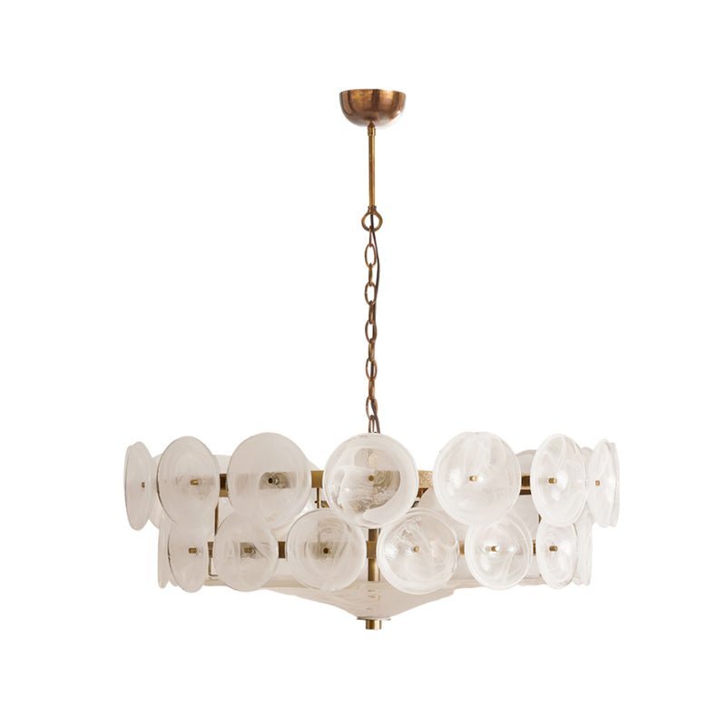 Aurora Chandelier Murano Glass Disc Vintage - Letslighting