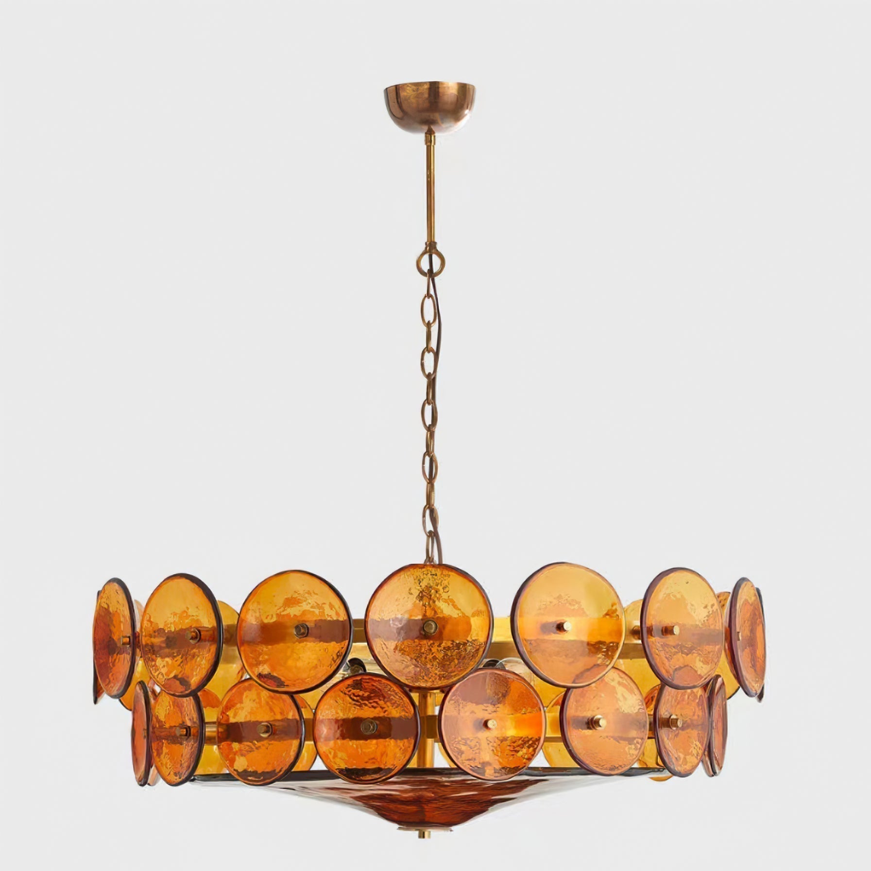 Aurora Chandelier Murano Glass Disc Vintage - Letslighting