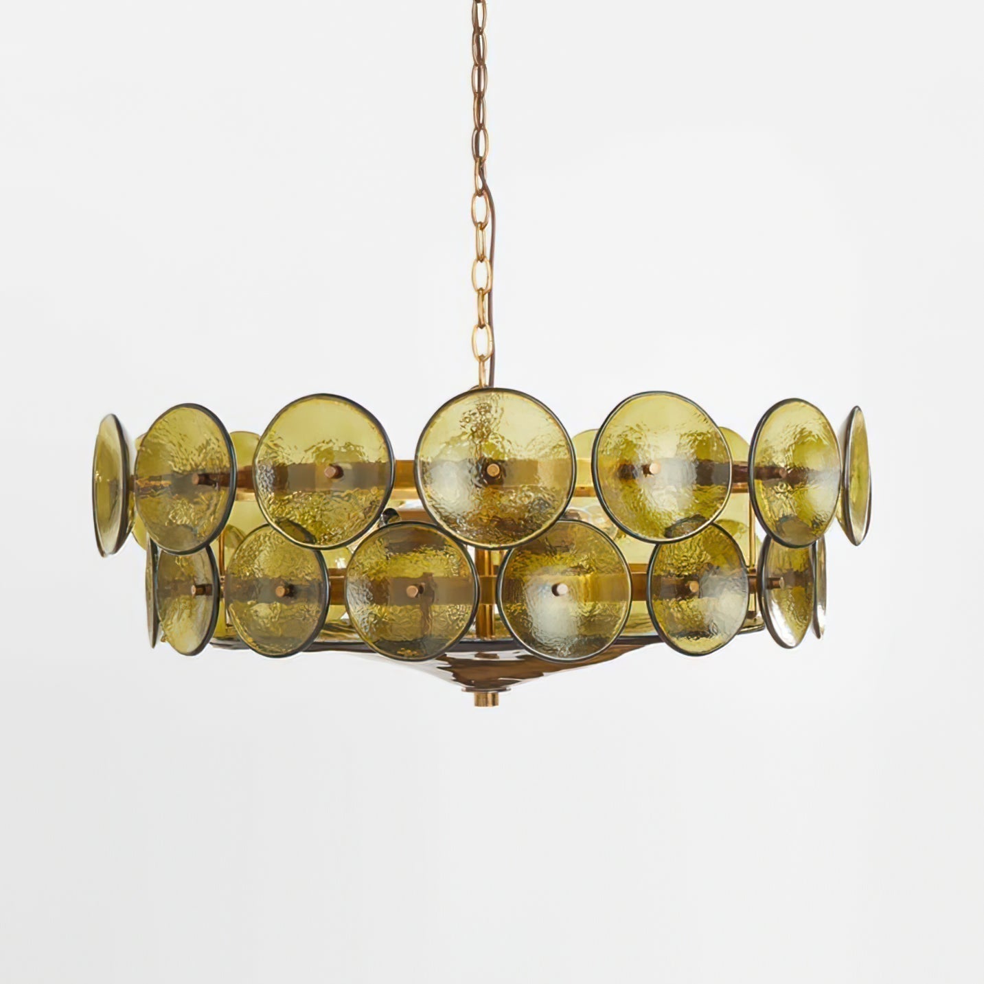 Aurora Chandelier Murano Glass Disc Vintage - Letslighting