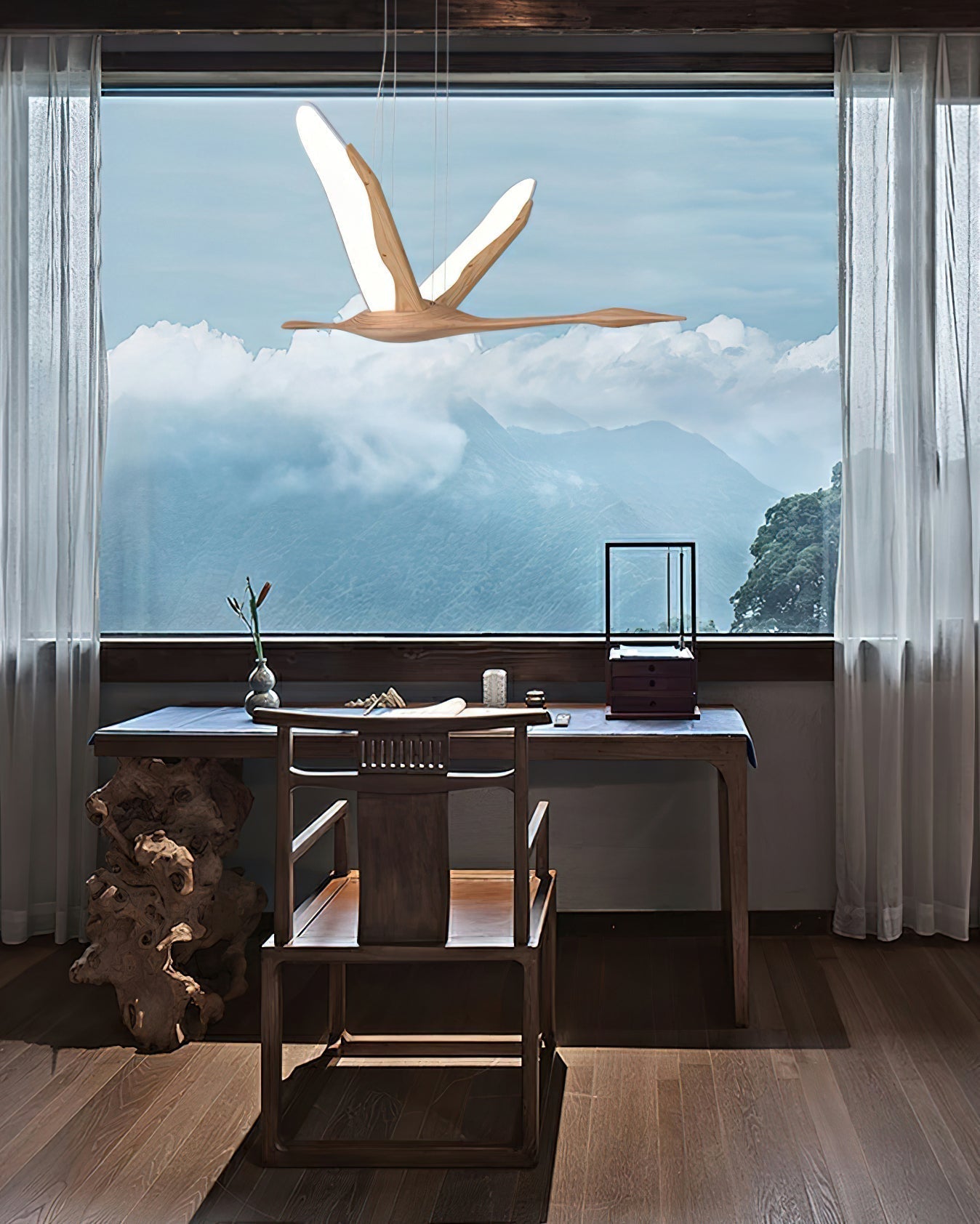 Solitude Crane Pendant Lamp - Letslighting