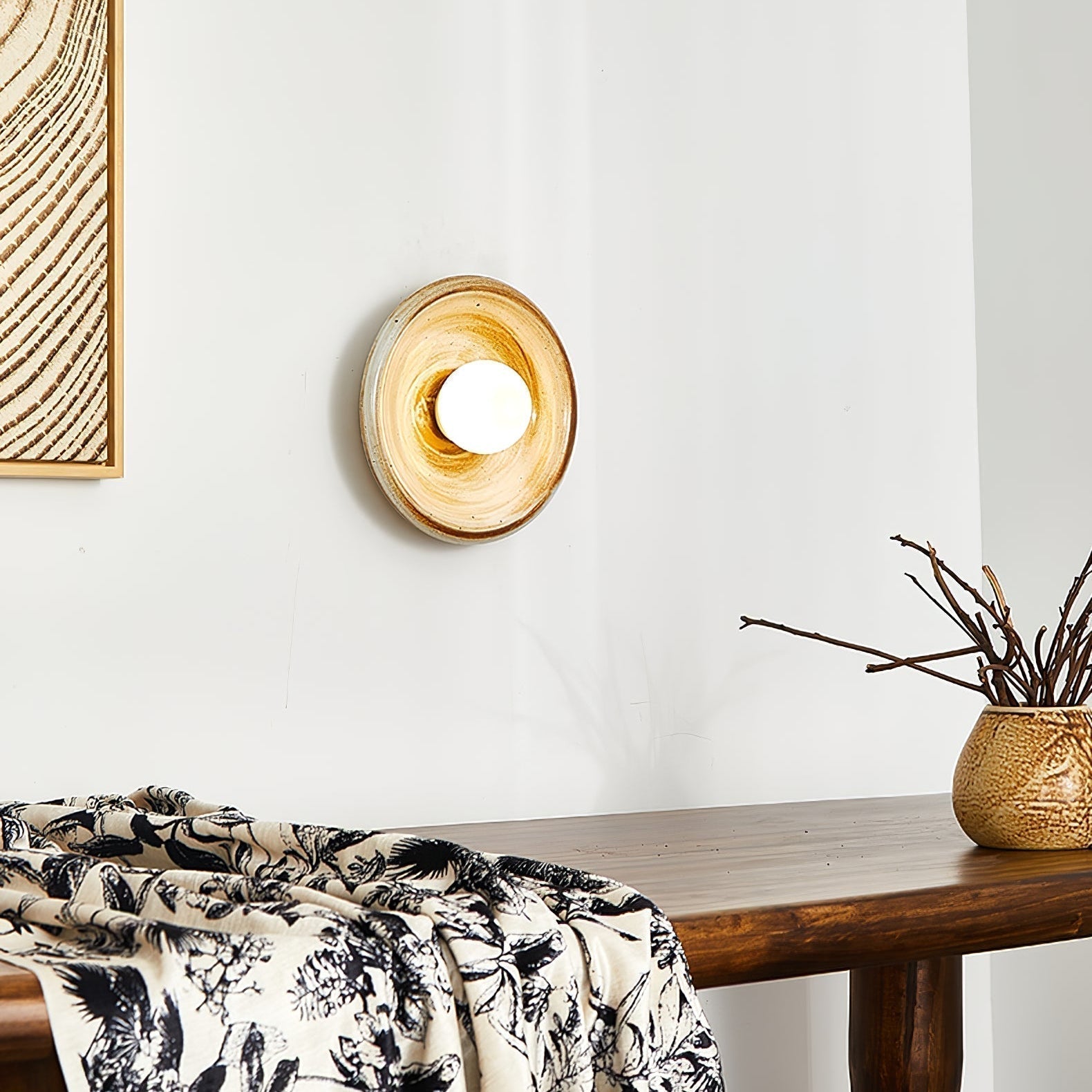 Solace Rustic Marble Wall Lamp - Letslighting