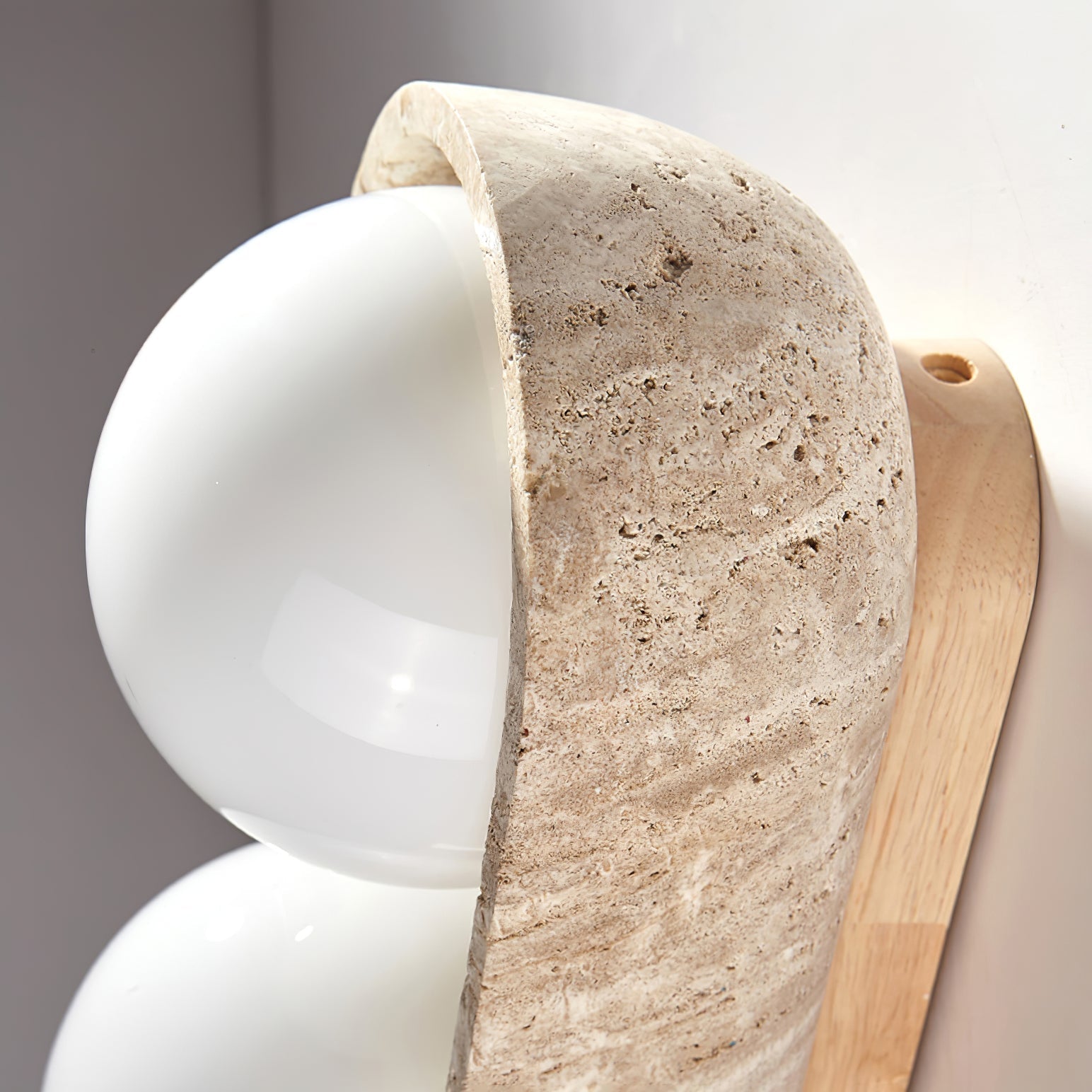 Trio Globe Travertine Wall Sconce - Letslighting
