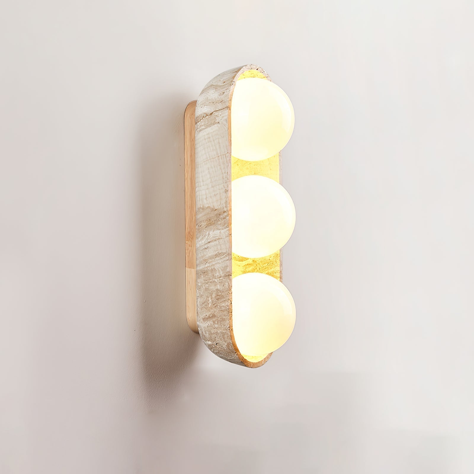 Trio Globe Travertine Wall Sconce - Letslighting