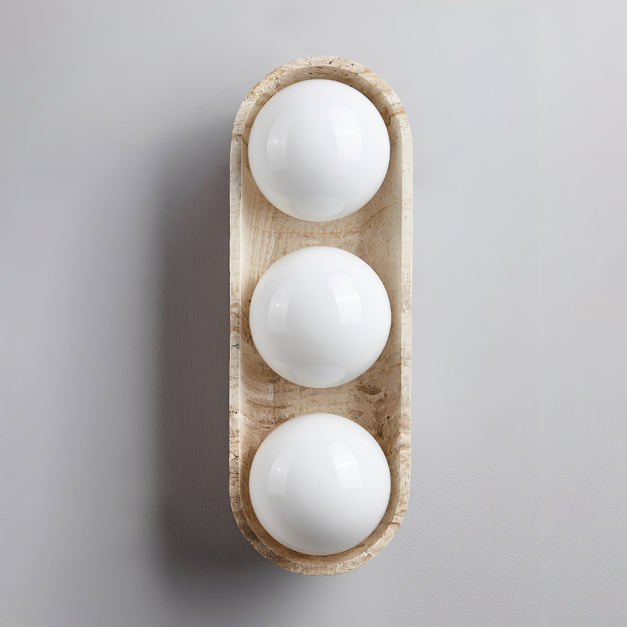 Trio Globe Travertine Wall Sconce - Letslighting