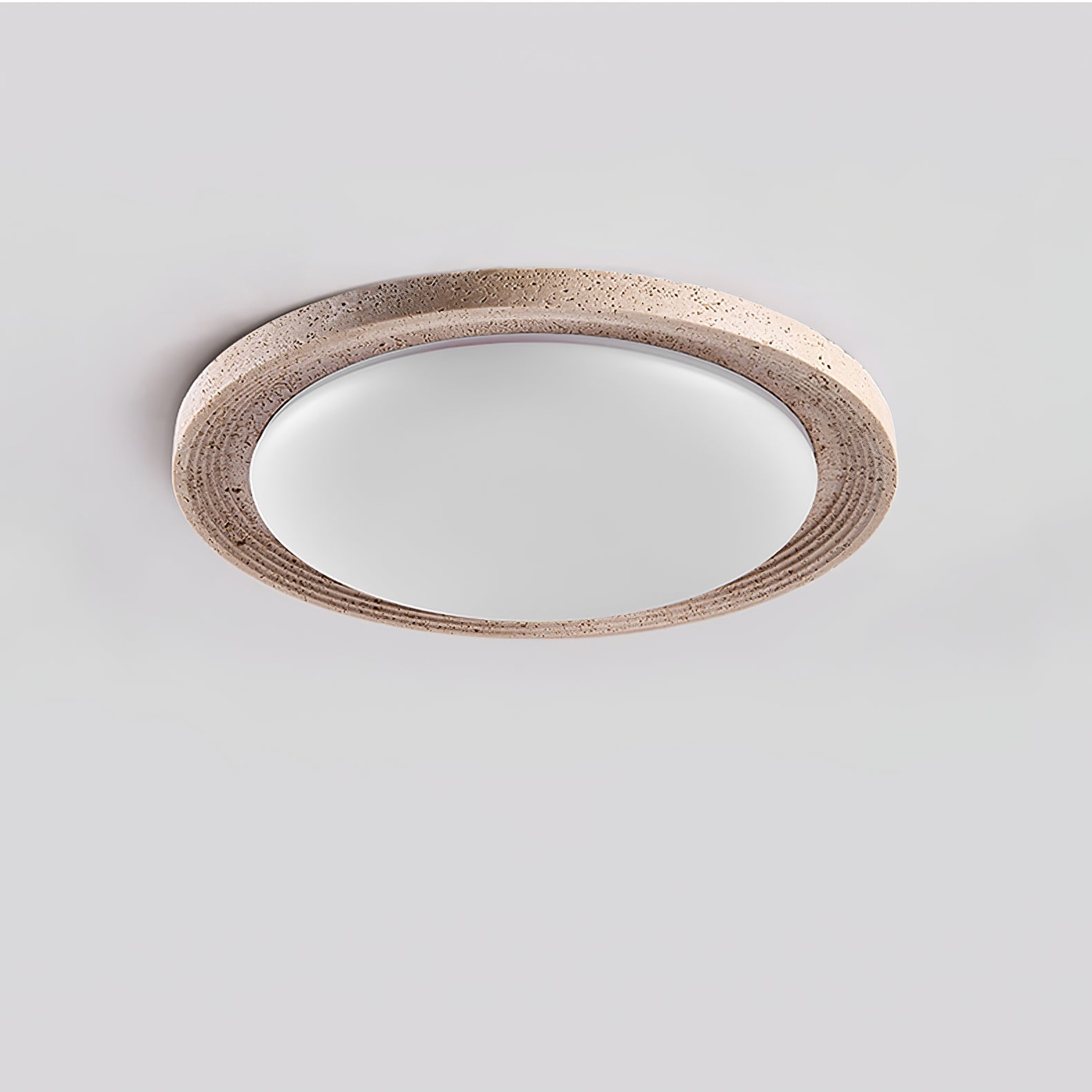 Olphaan Ringed Travertine Ceiling Light - Letslighting