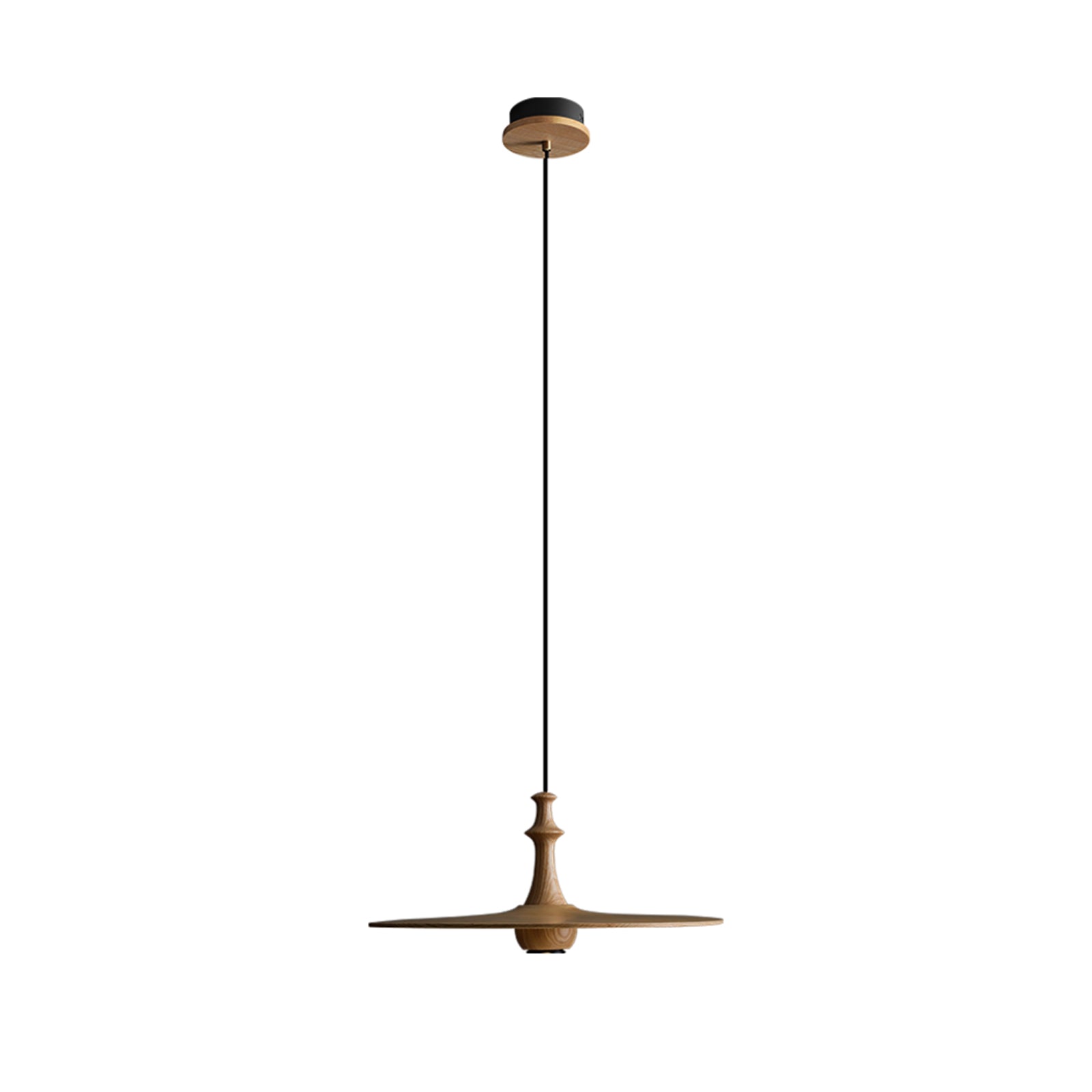 Syrinyra Sculptural Wood Disc Pendant Light - Letslighting