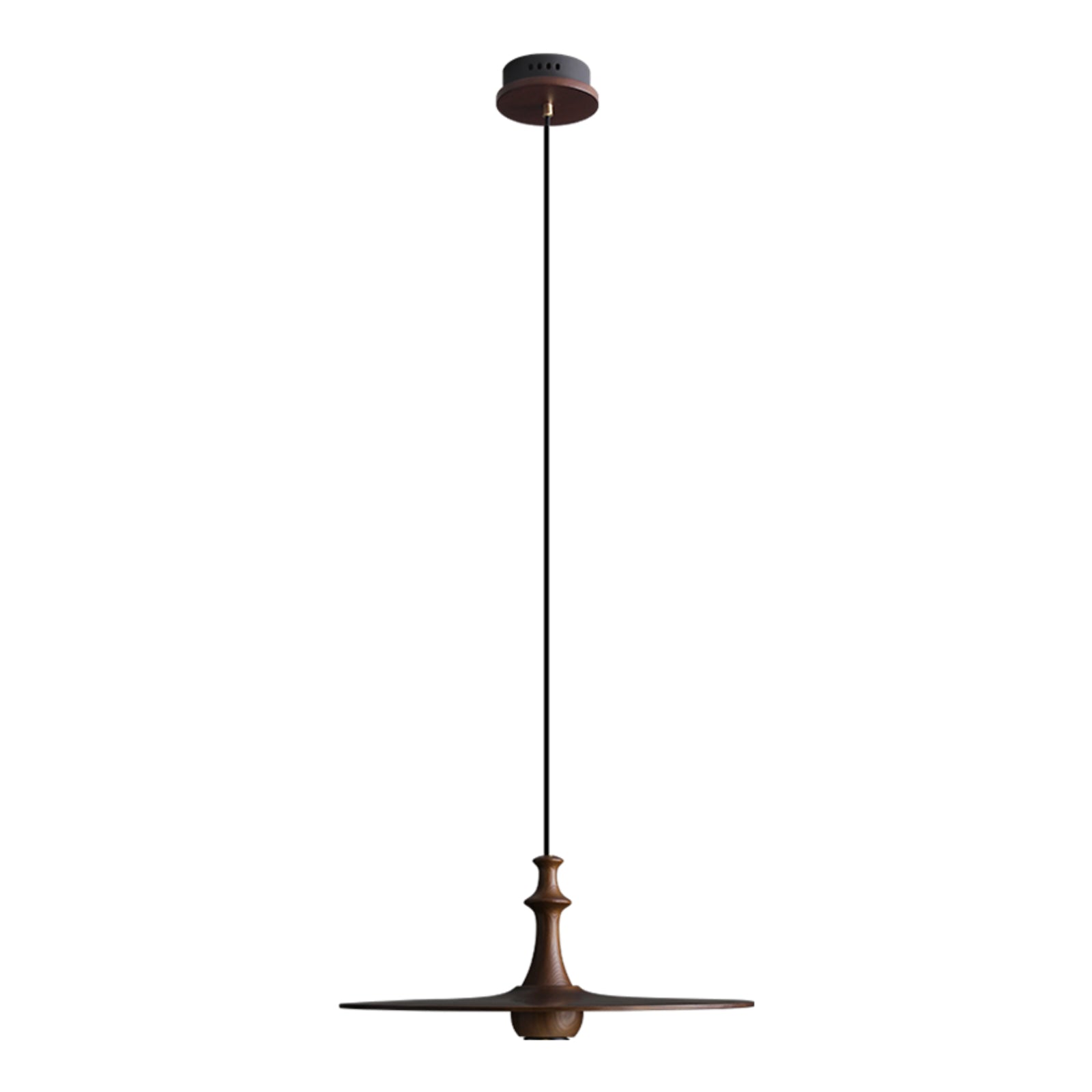 Syrinyra Sculptural Wood Disc Pendant Light - Letslighting