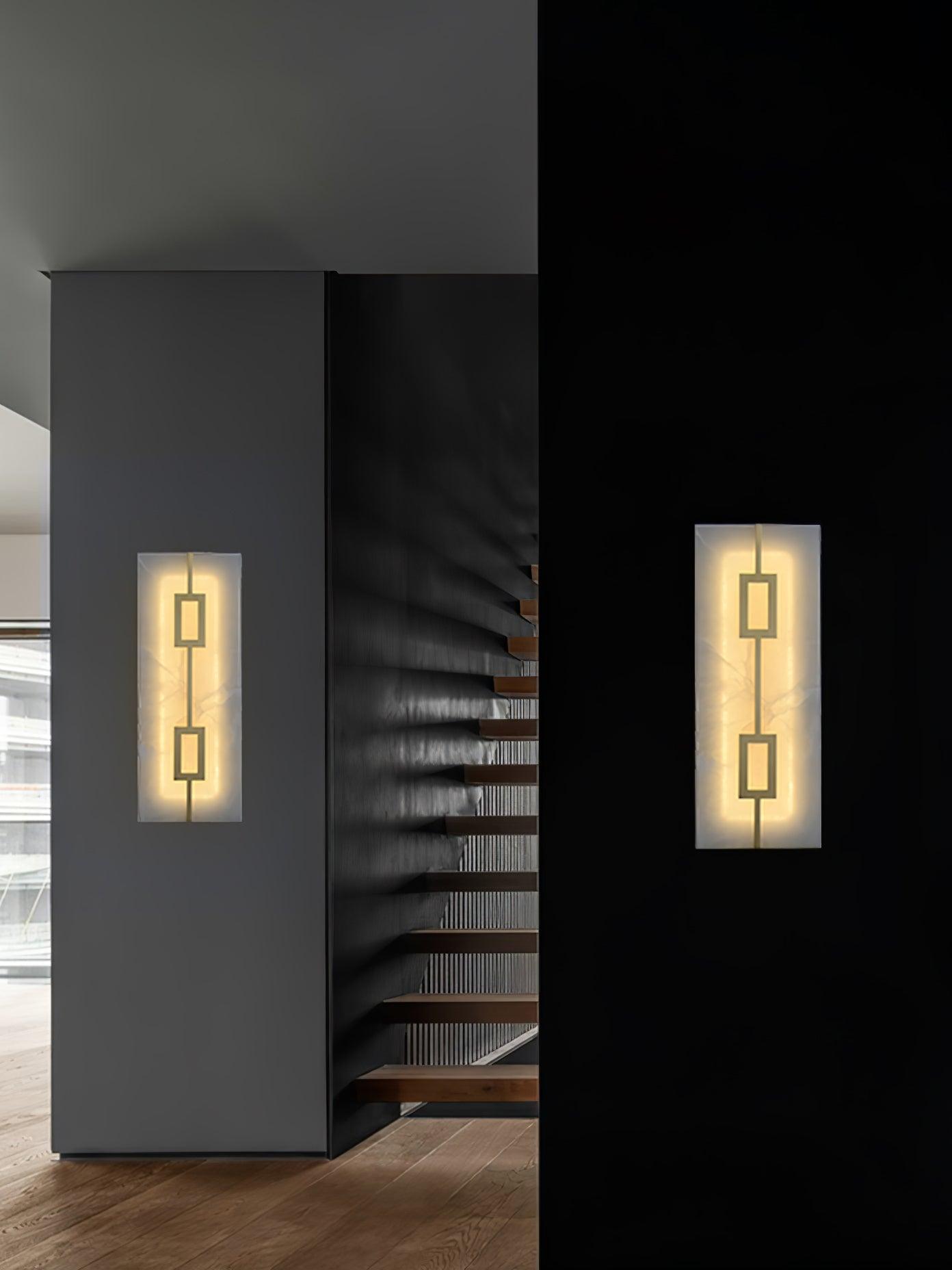 Alvelor Geometric Alabaster Wall Light - Letslighting