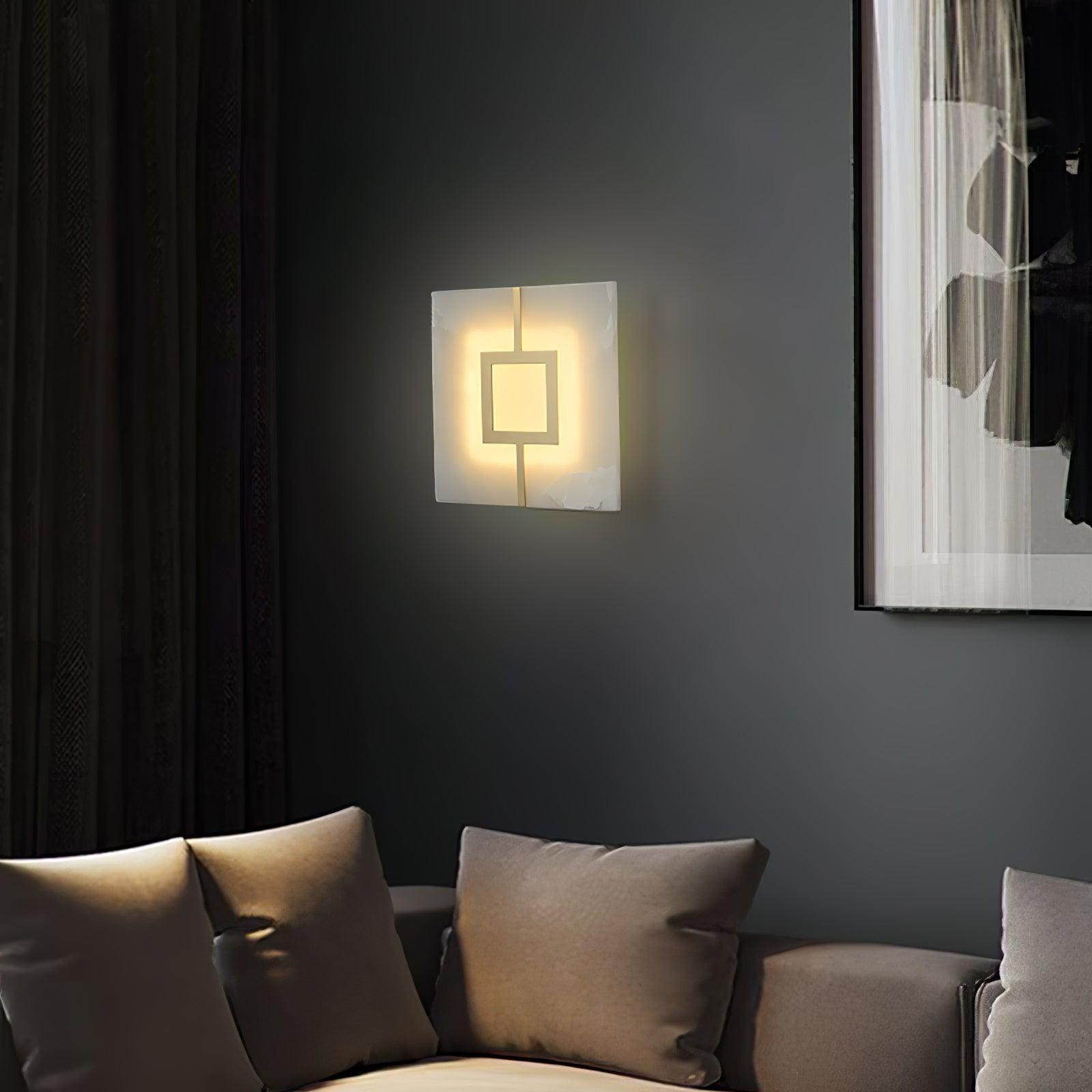 Alvelor Geometric Alabaster Wall Light - Letslighting