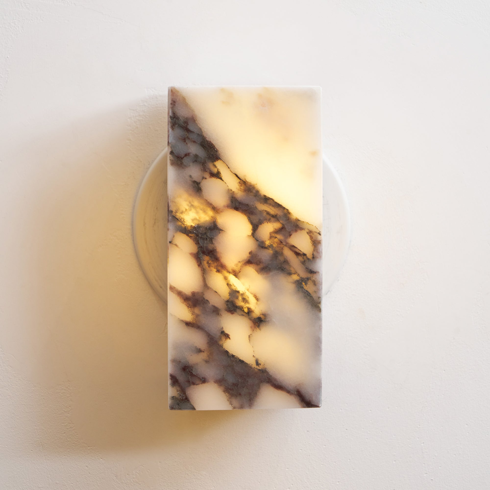 Illaee Modern Minimalist Square Marble Wall Lamp - Lamp Copper