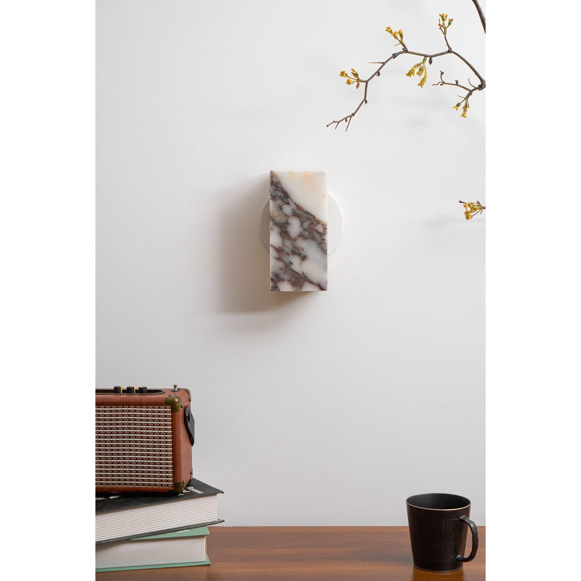 Illaee Modern Minimalist Square Marble Wall Lamp - Lamp Copper