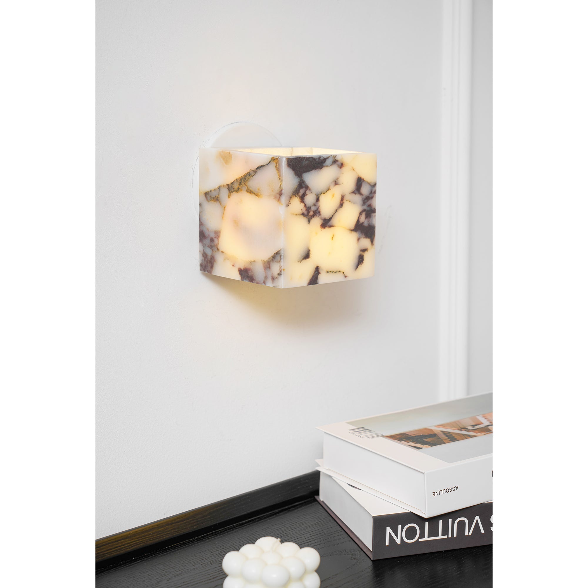 Illaee Modern Minimalist Square Marble Wall Lamp - Lamp Copper