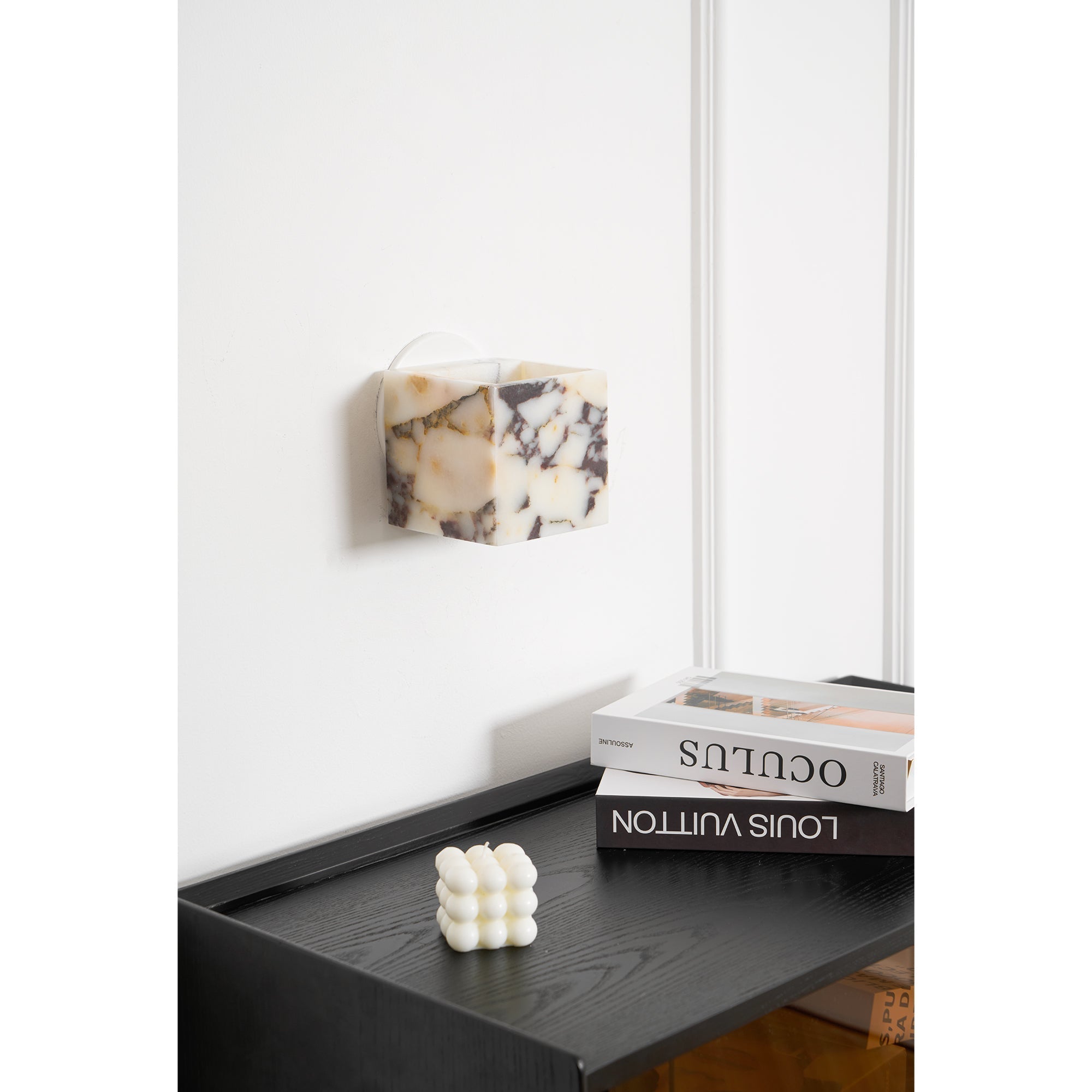 Illaee Modern Minimalist Square Marble Wall Lamp - Lamp Copper
